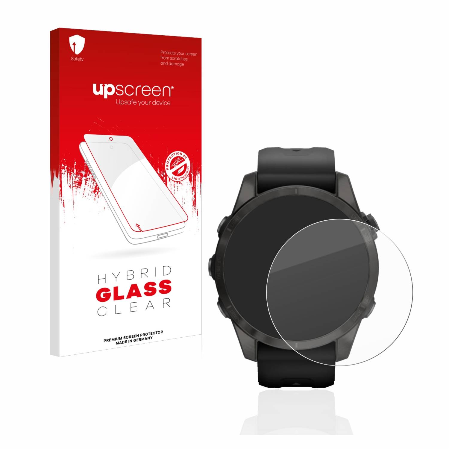 upscreen Hybrid Glas Panzer-Folie für Garmin Epix Pro (Gen 2) (42 mm)