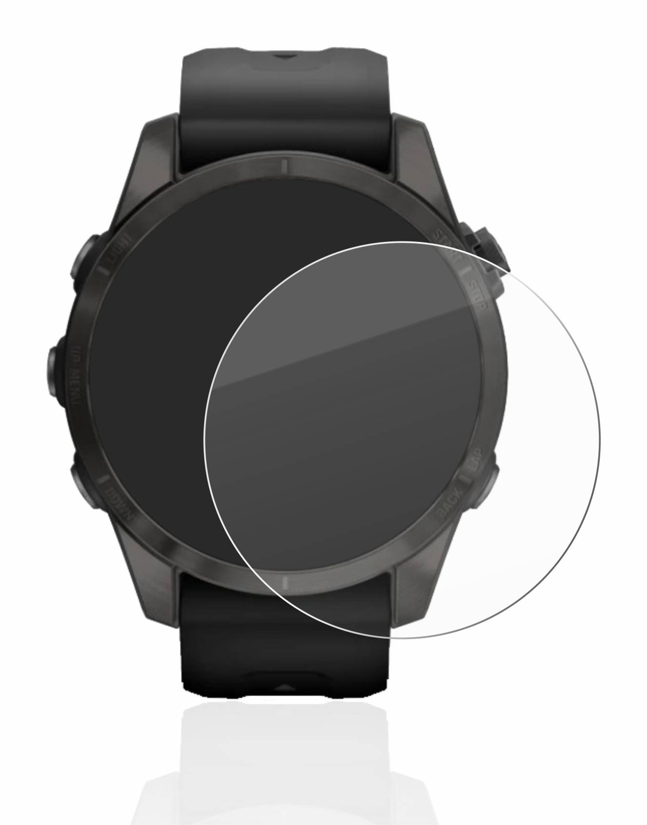 upscreen Hybrid Glas Panzer-Folie für Garmin Epix Pro (Gen 2) (42 mm)