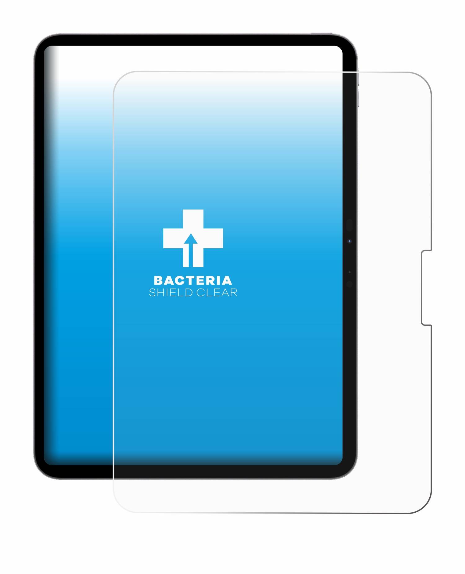 upscreen Bacteria Shield Schutzfolie für Apple iPad Pro 11 WiFi 2024 - Antibakteriell