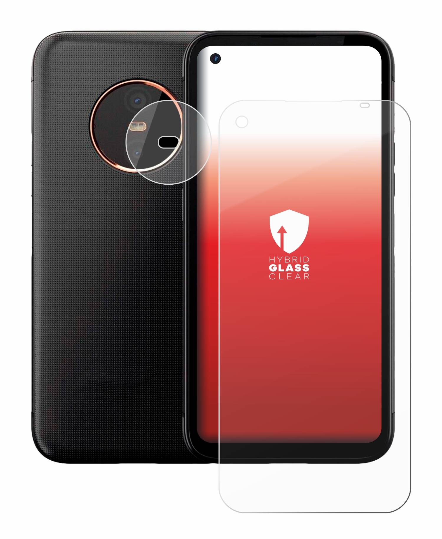upscreen Hybrid Glas Schutz-Folie für Gigaset GX6 Pro (Display+Kamera)
