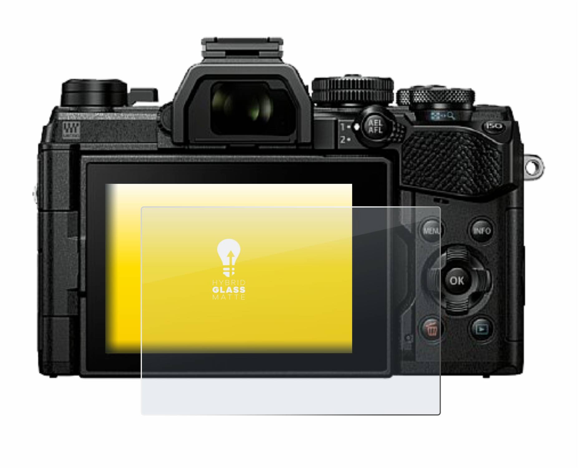 upscreen Flexible Schutz Glas Folie für Olympus OM System OM-5 Schutzglas 9H Hybridglas Matt Entspiegelt