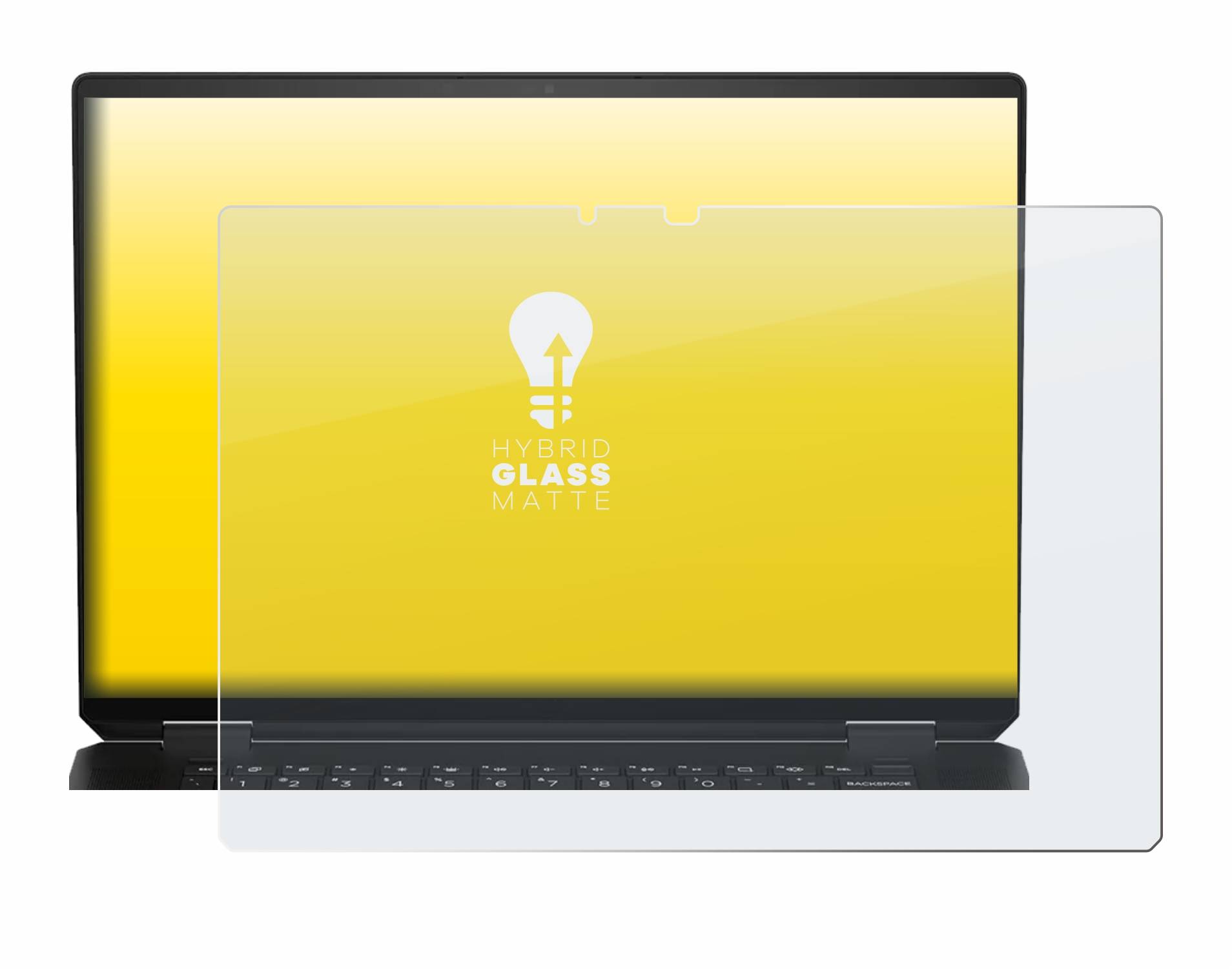 upscreen Hybrid Glas Matt Panzer-Folie für HP Spectre x360 16 2-in-1 2024