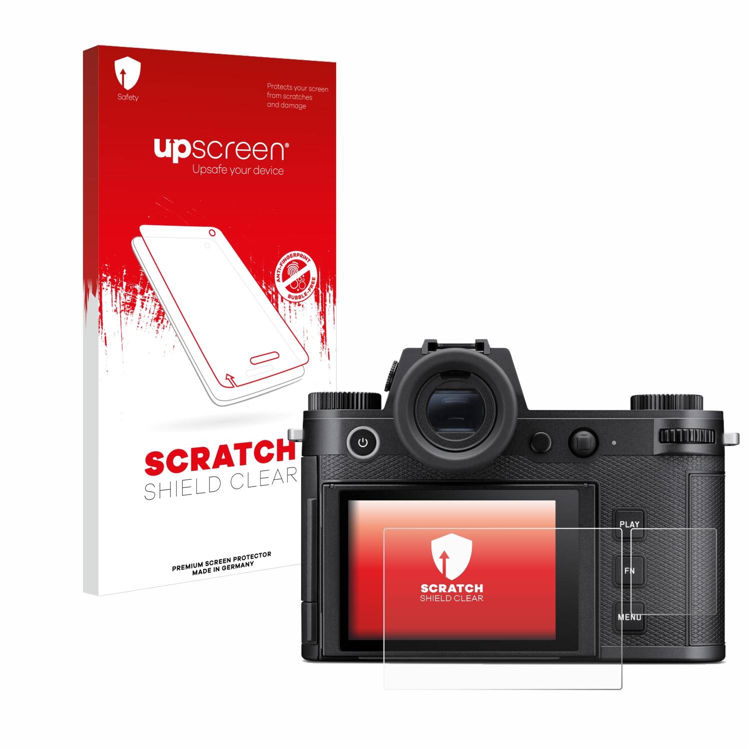 upscreen Schutzfolie für Leica SL3 / SL3-S (Display + Schulterdisplay) Kratzschutz Anti-Fingerprint Klar