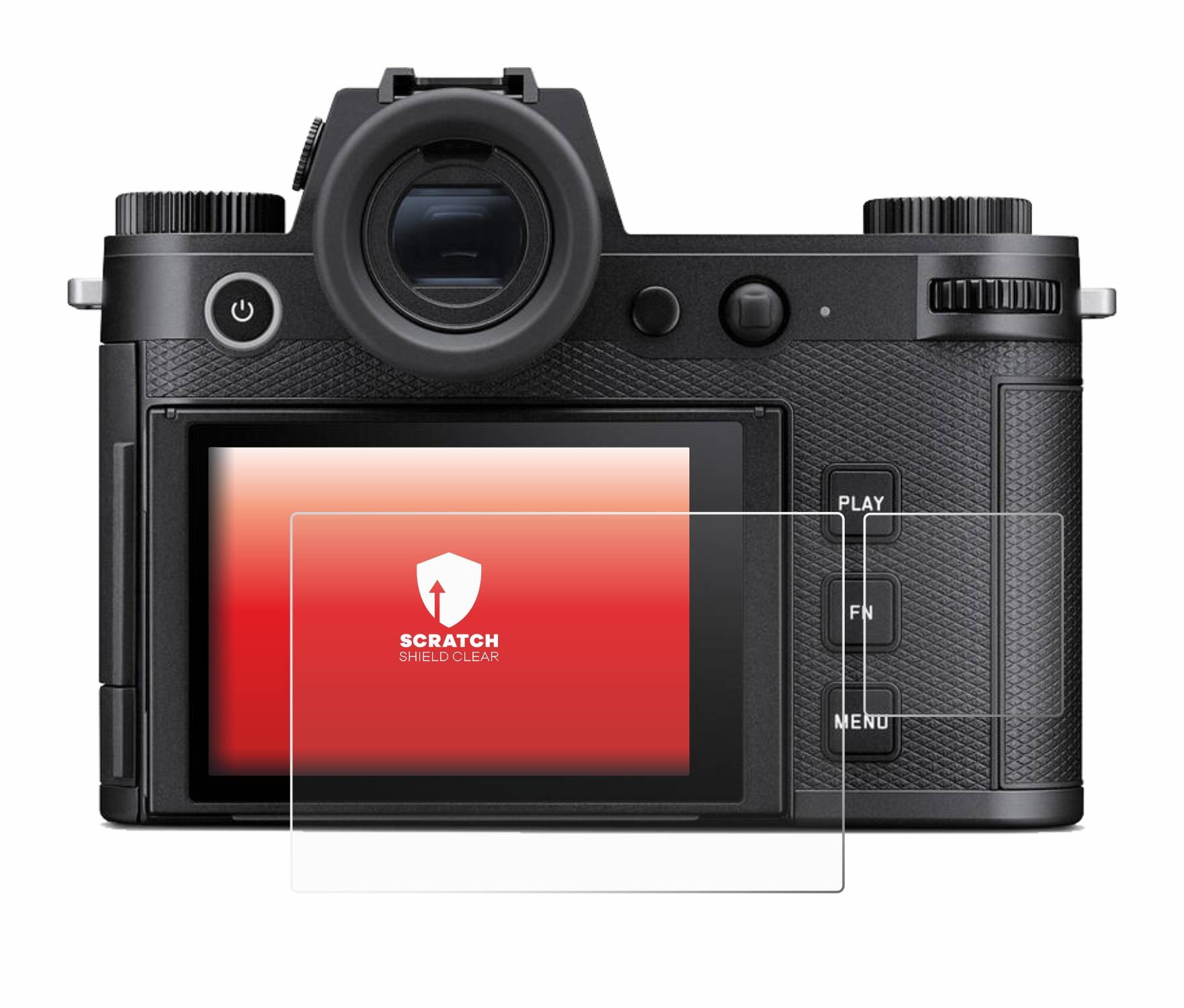 upscreen Schutzfolie für Leica SL3 / SL3-S (Display + Schulterdisplay) Kratzschutz Anti-Fingerprint Klar