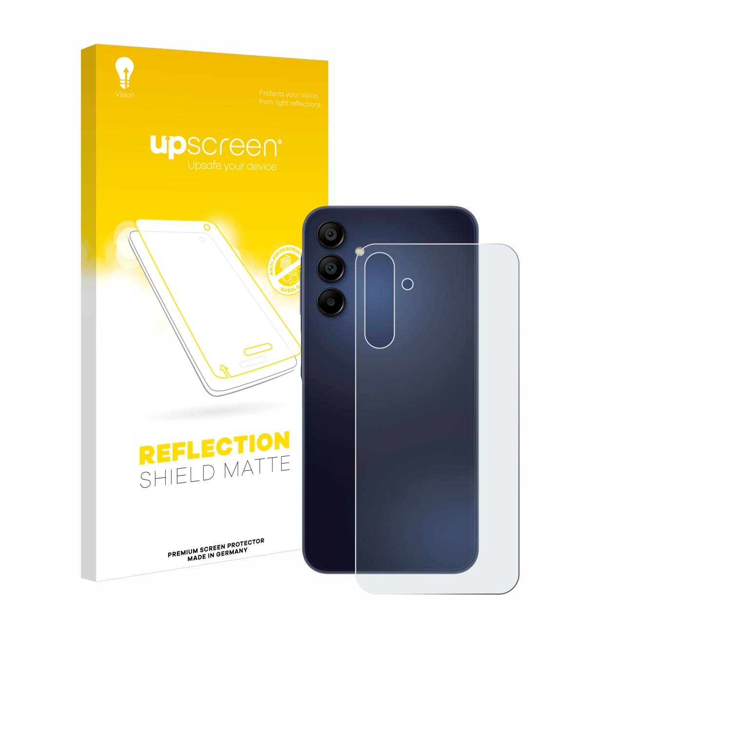 upscreen Reflection Shield Matt Schutzfolie für Samsung Galaxy A15 5G (Rückseite)