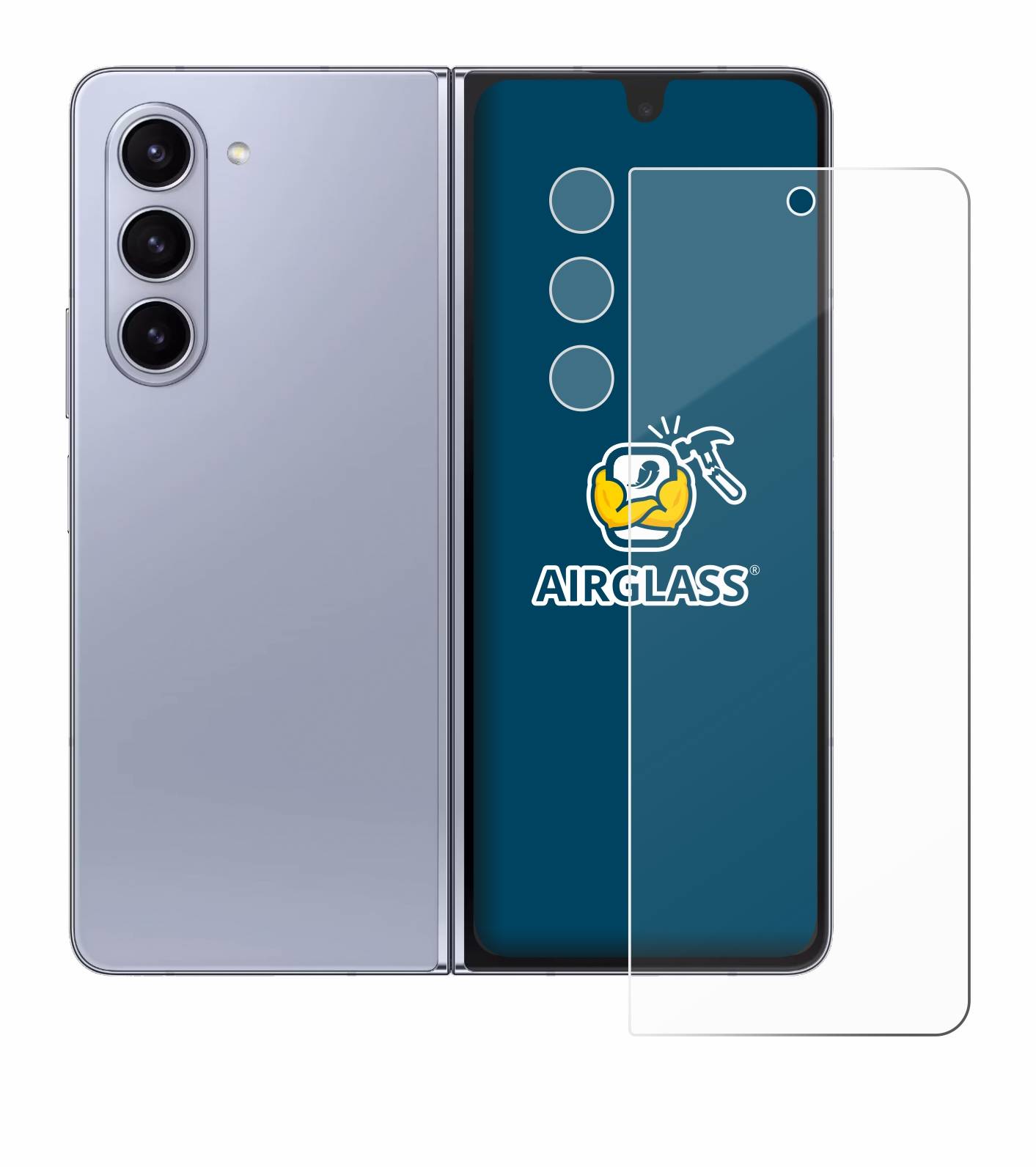 BROTECT AirGlass Glas Panzer-Folie für Samsung Galaxy Z Fold 5 (Display+Kamera) - Schutzglas