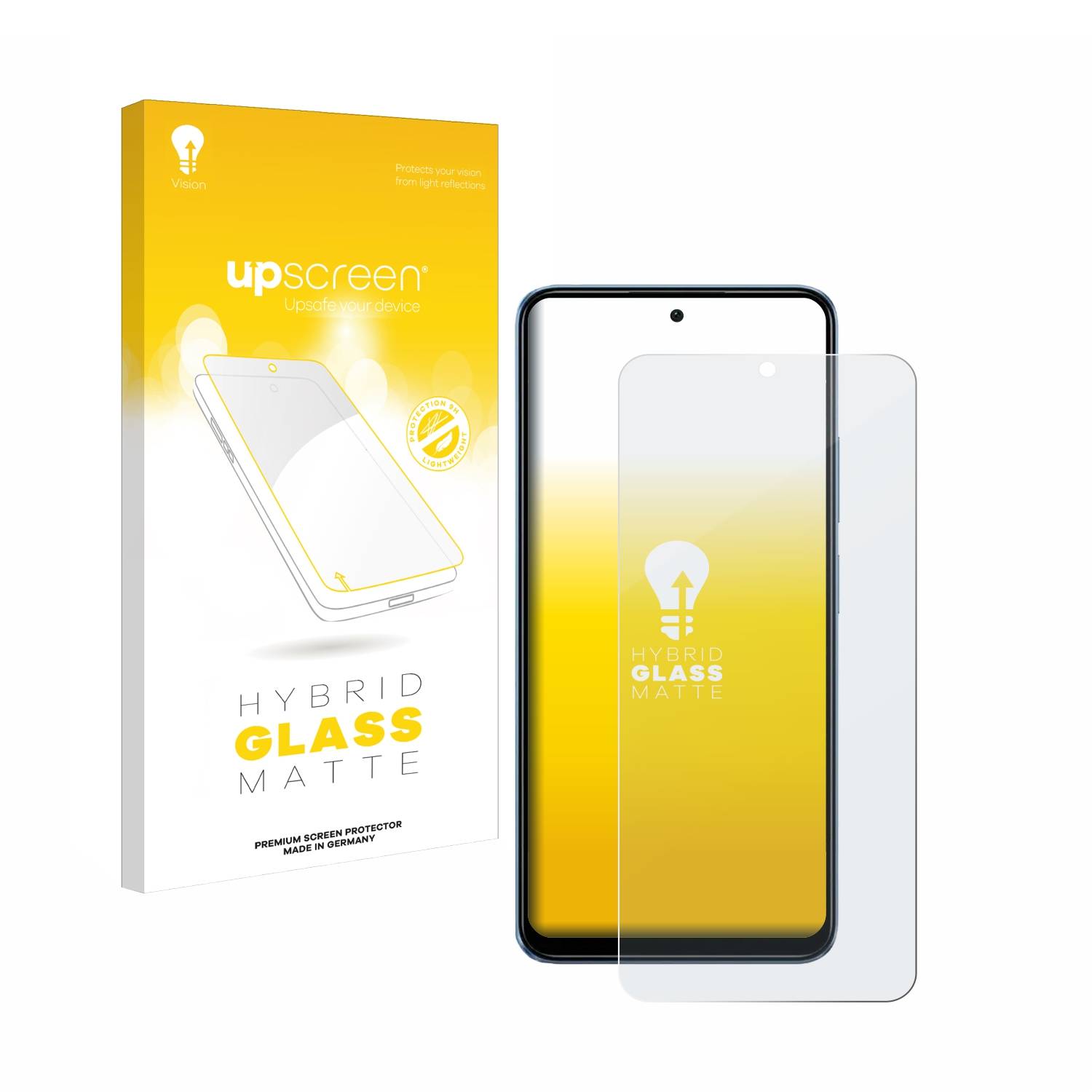 upscreen Hybrid Glas Matt Schutz-Folie für Xiaomi Redmi Note 12 4G