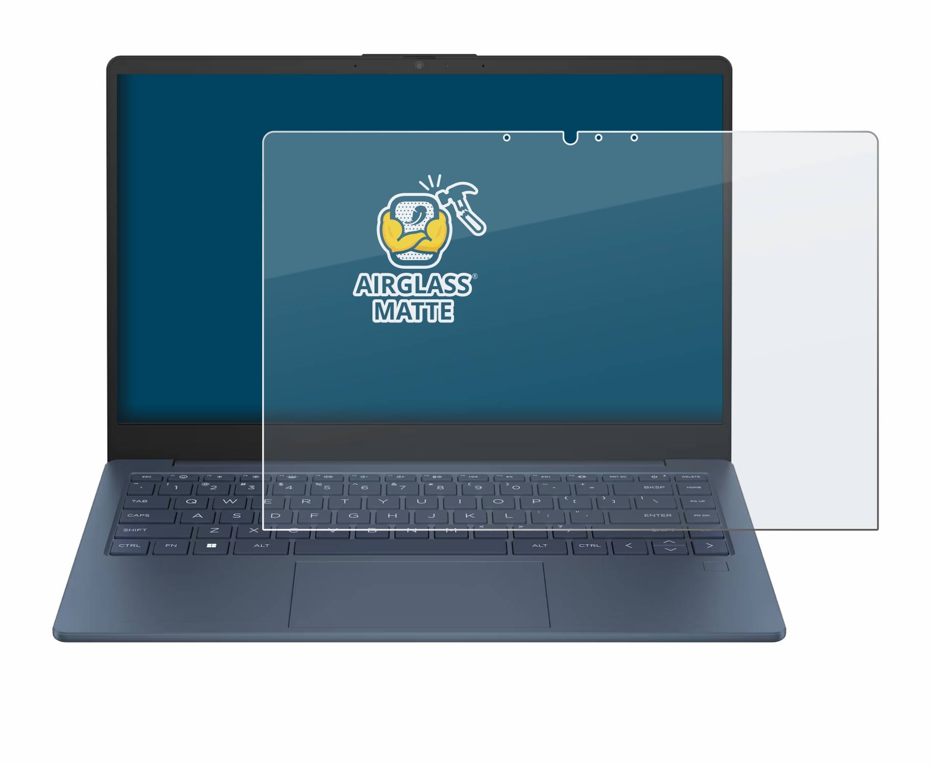 BROTECT AirGlass Flexible Schutz Glas Folie für HP Laptop 14-ee Matt Entspiegelt