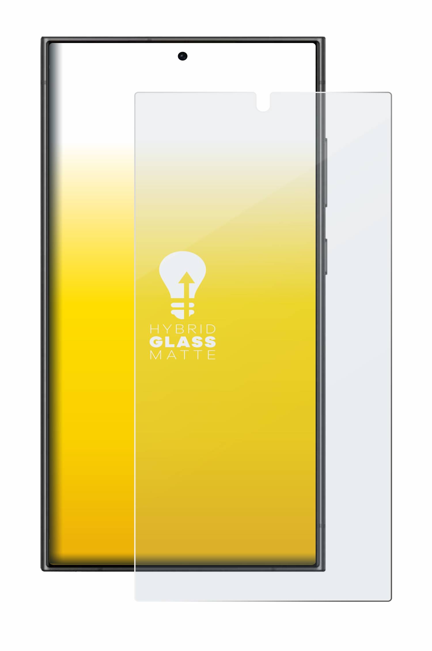 upscreen Hybrid Glas Matt Schutz-Folie für Samsung Galaxy S24 Ultra (case-friendly)