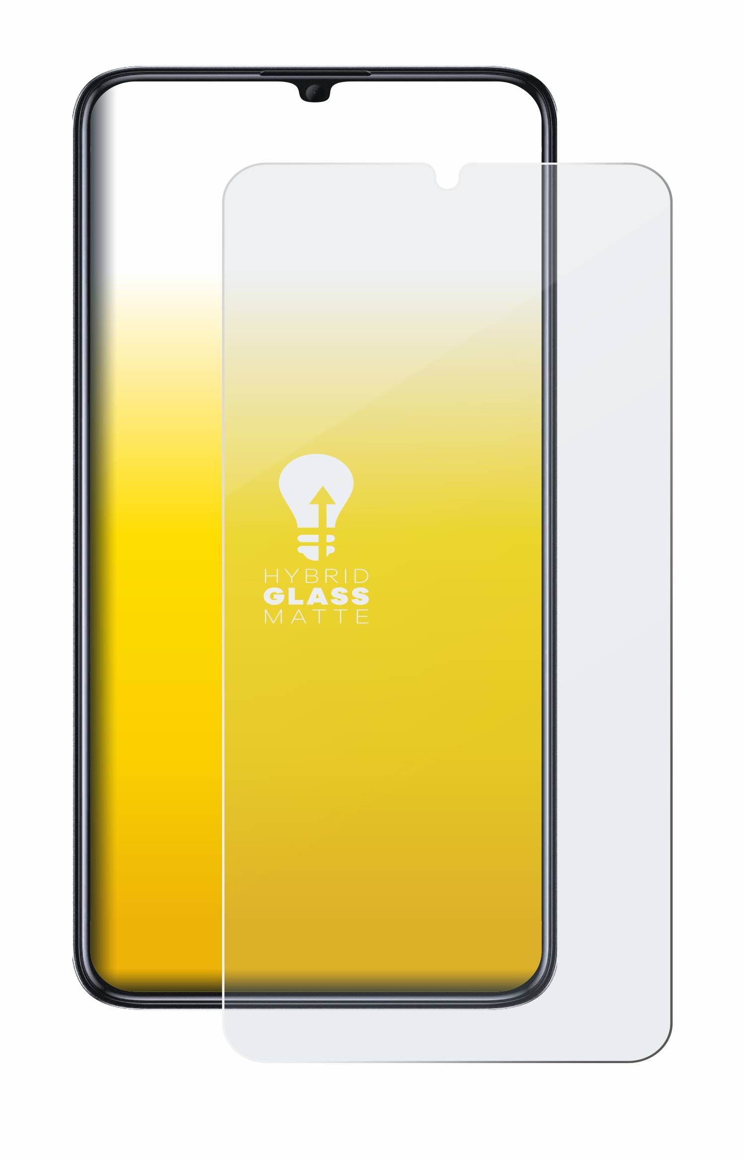 upscreen Flexible Schutz Glas Folie für Oukitel C51 Schutzglas 9H Hybridglas Matt Entspiegelt