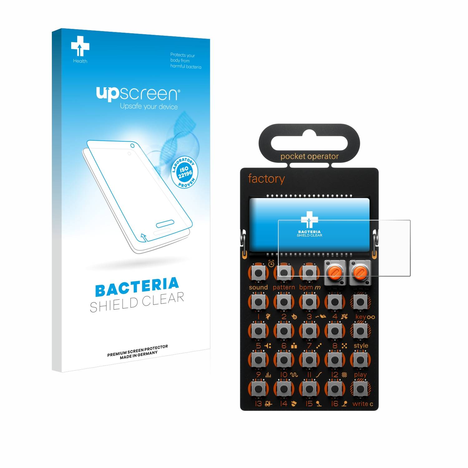 upscreen Bacteria Shield Schutzfolie für Teenage Engineering PO-16 factory - Antibakteriell