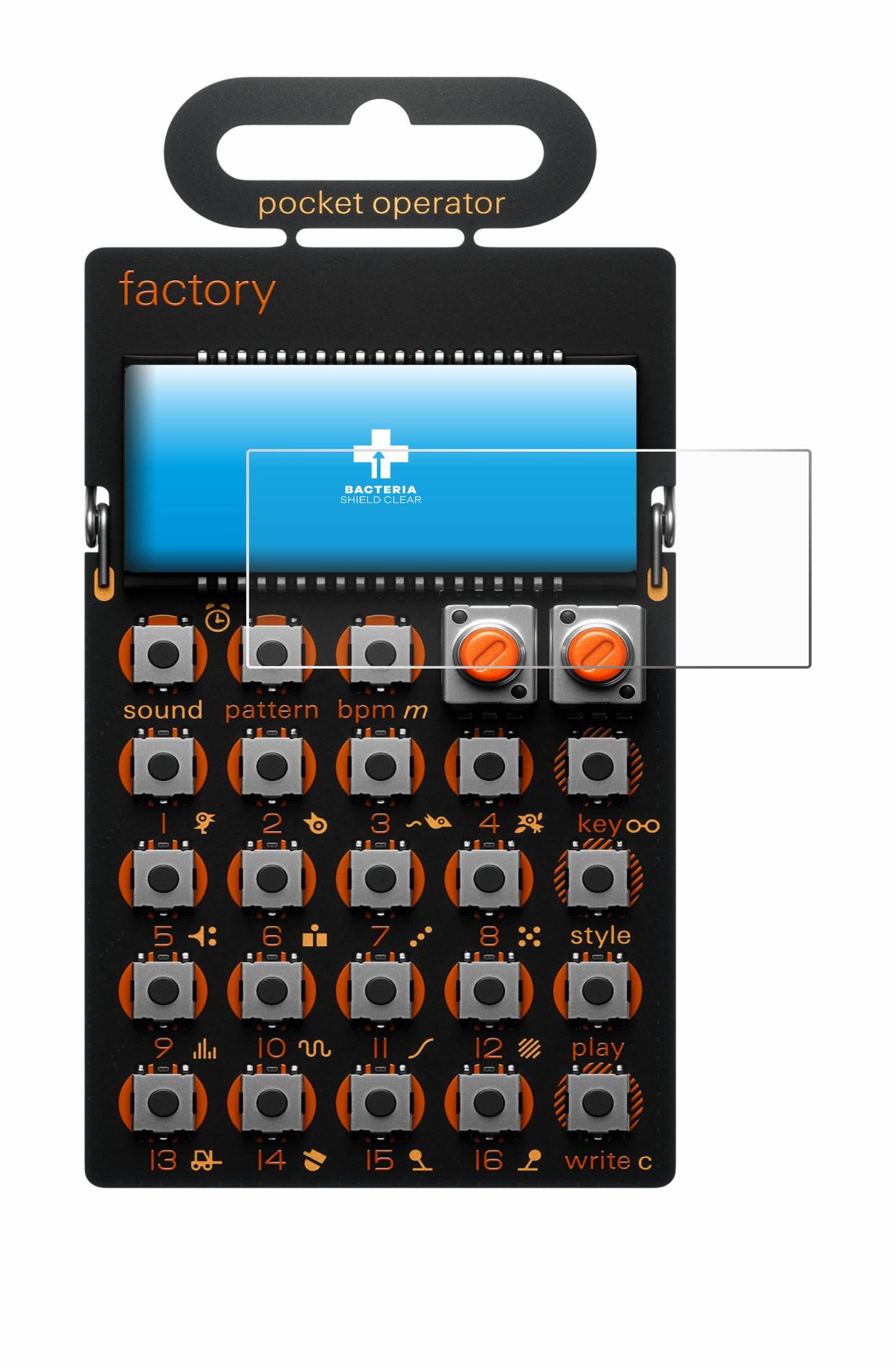 upscreen Bacteria Shield Schutzfolie für Teenage Engineering PO-16 factory - Antibakteriell