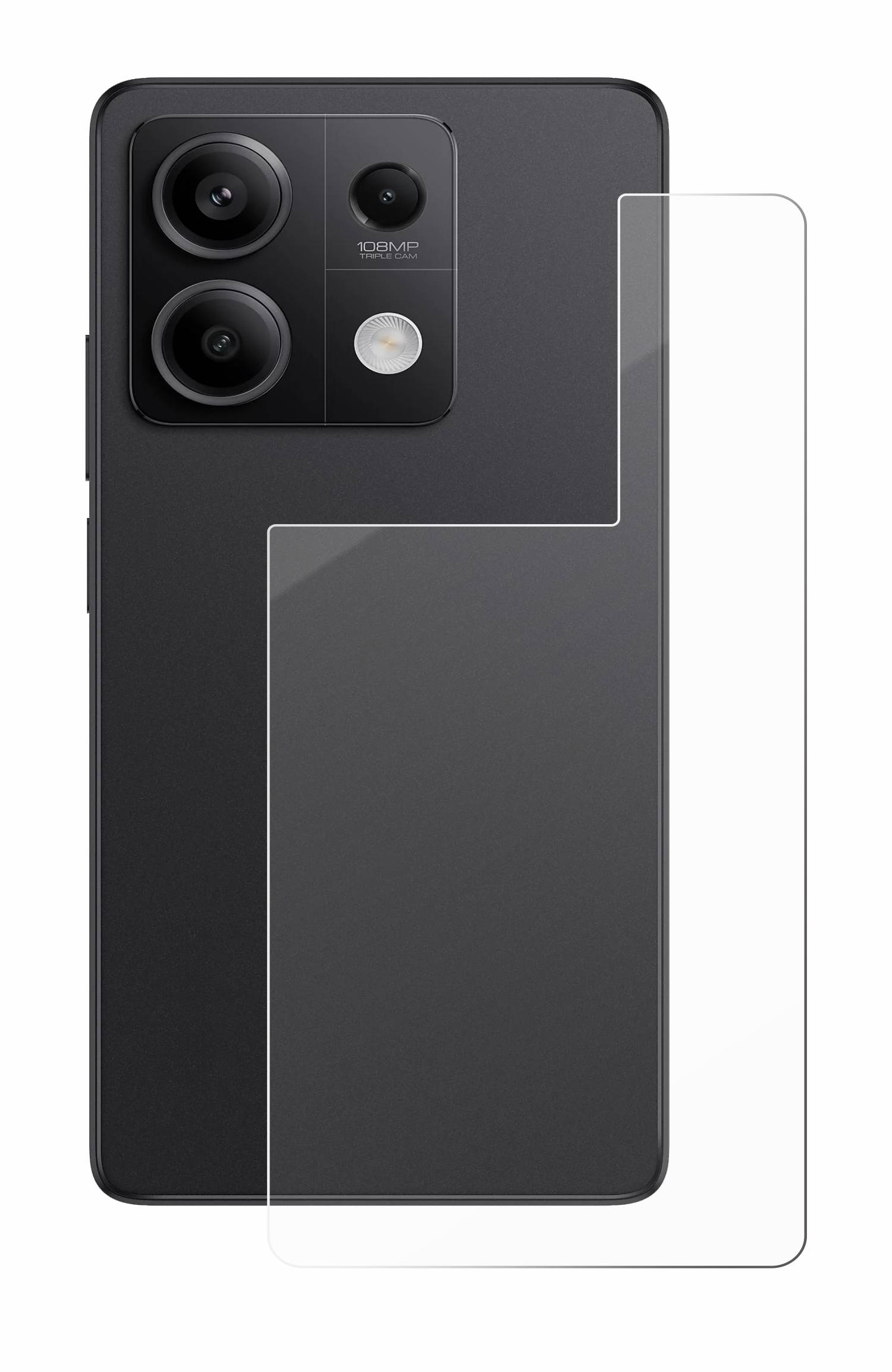 BROTECT AirGlass Glas Panzer-Folie für Xiaomi Redmi Note 13 Pro 5G (Rückseite) - Schutzglas