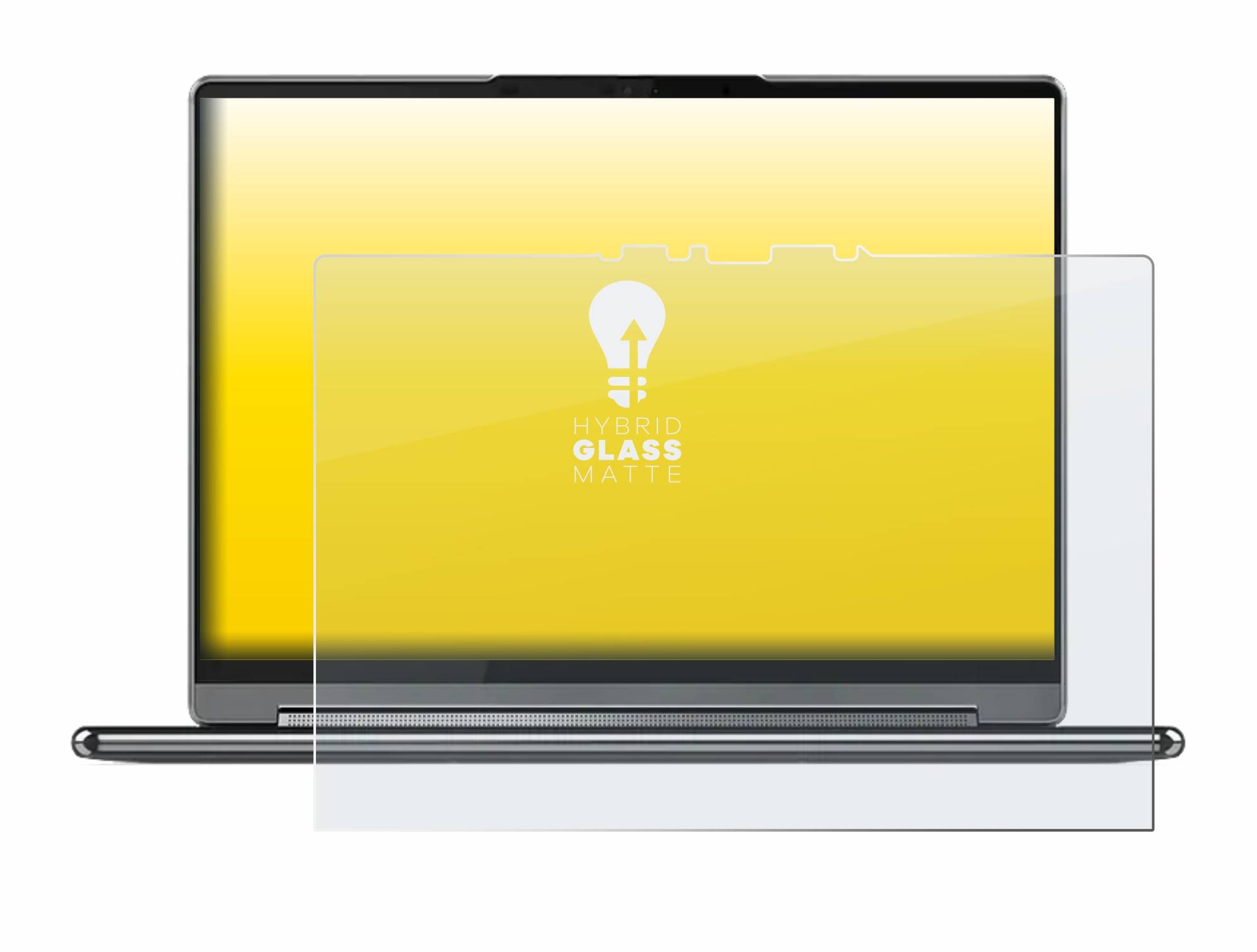 upscreen Hybrid Glas Matt Schutz-Folie für Lenovo Yoga 9 Gen 9 2-in-1 14