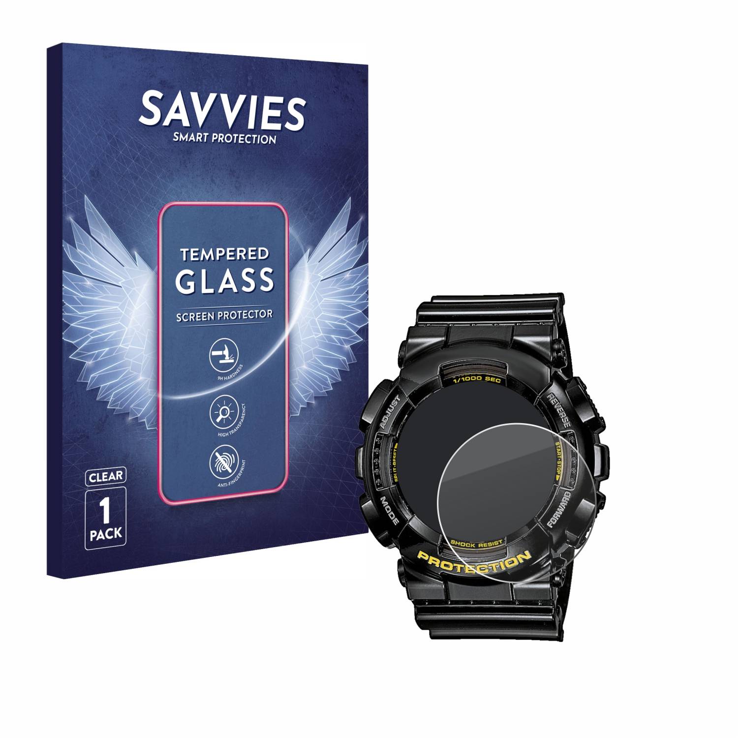 Savvies Clear Schutzglas für Casio G-Shock GA-110GB-1A