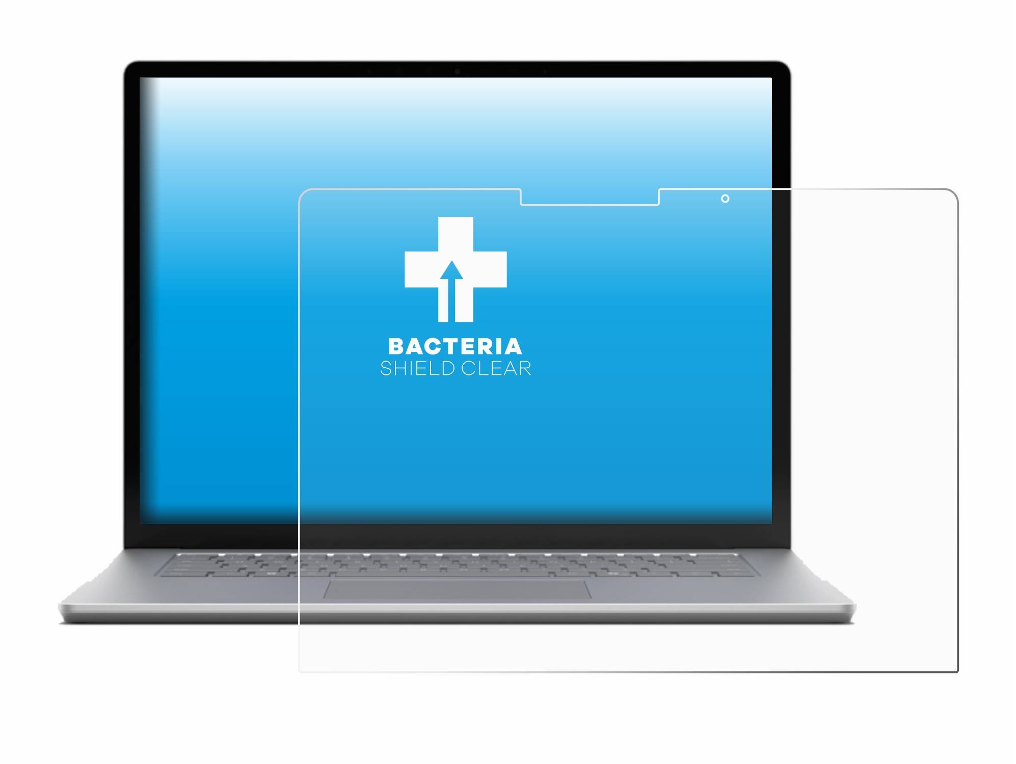 upscreen Schutzfolie für Microsoft Surface Laptop 6 13.5" Antibakterielle Folie Klar Anti-Kratzer