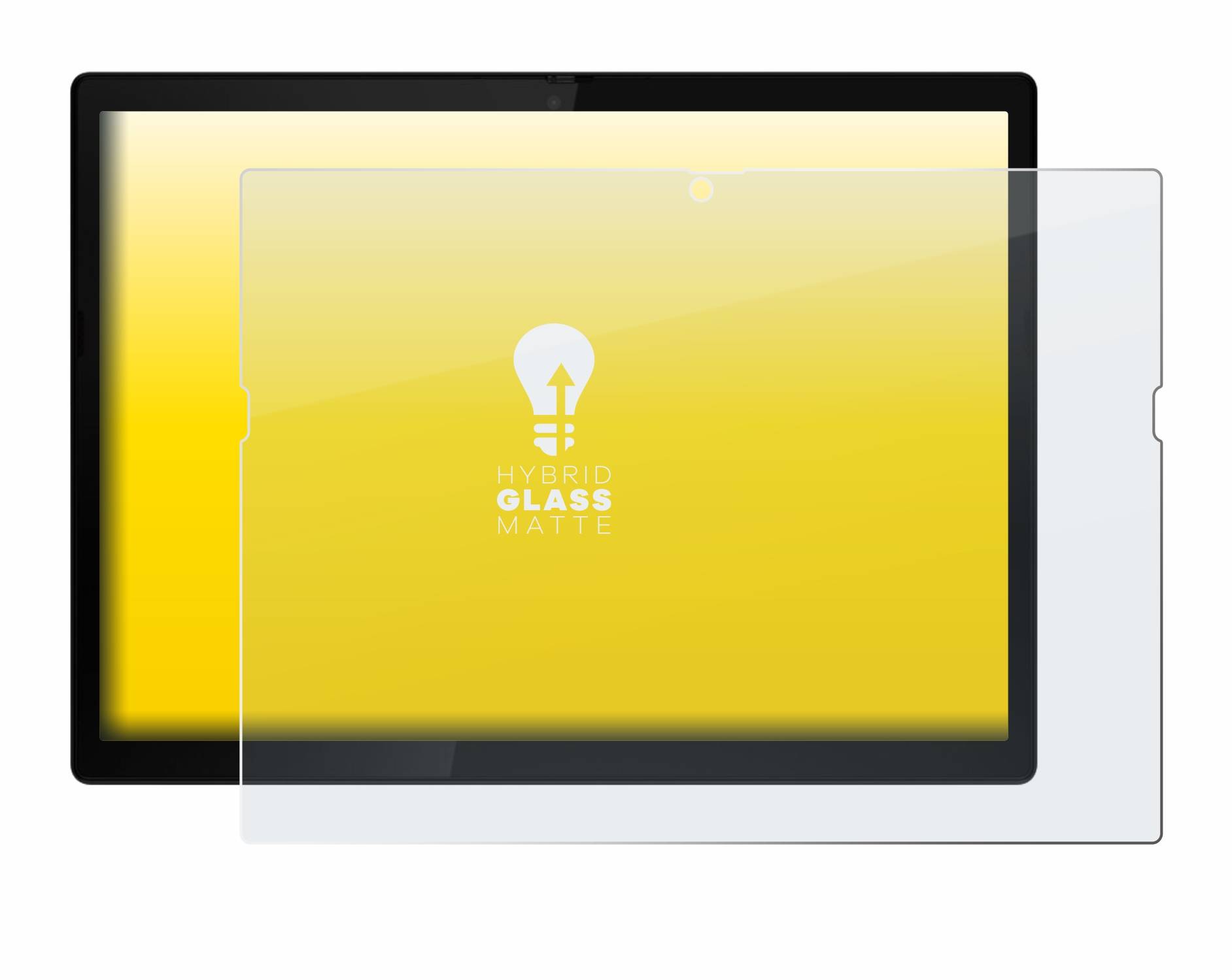 upscreen Flexible Schutz Glas Folie für Lenovo ThinkPad X12 Detachable Gen 2 Schutzglas 9H Hybridglas Matt Entspiegelt