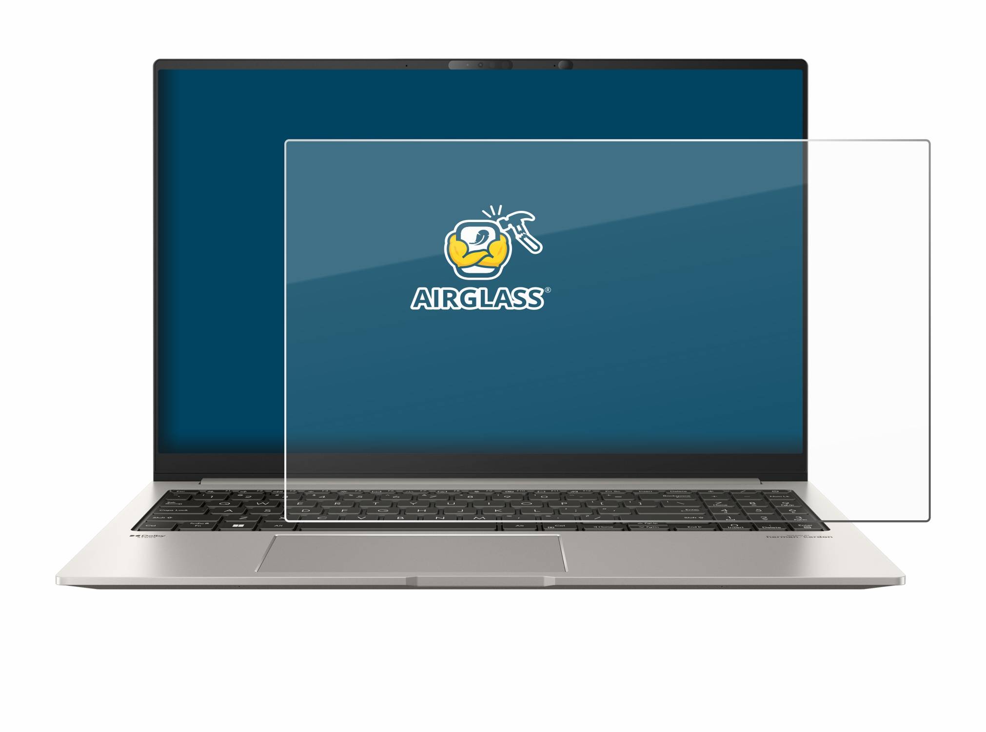 BROTECT AirGlass Glas Schutz-Folie für ASUS ZenBook 15 OLED UM3504 - Schutzglas