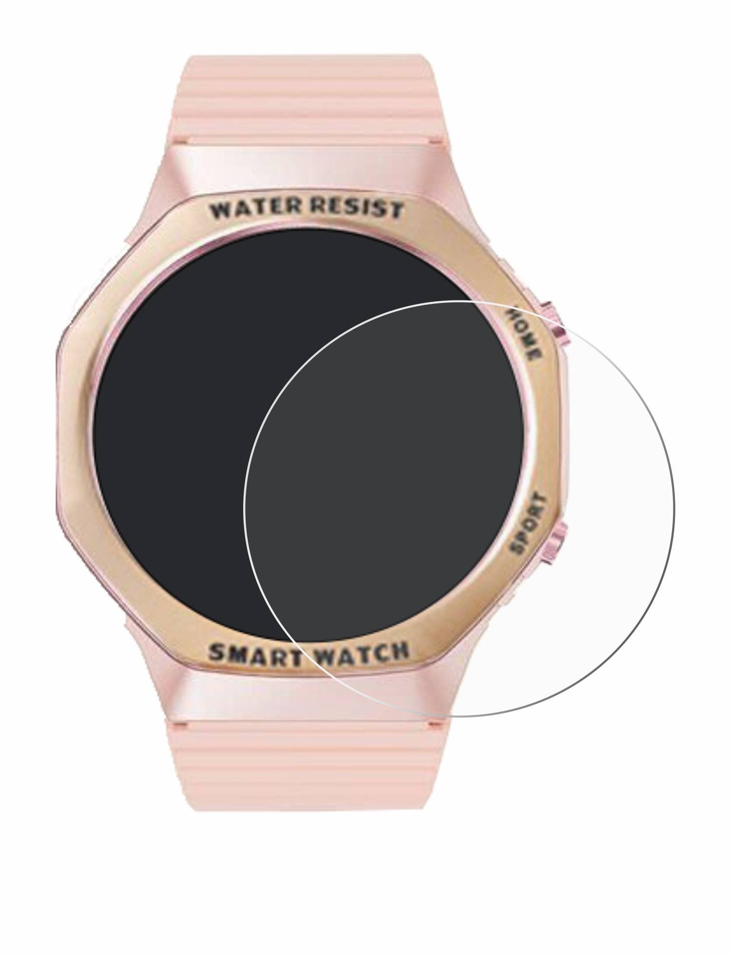 upscreen Bacteria Shield Schutzfolie für Mutoy Smartwatch 1.32 (rund) - Antibakteriell