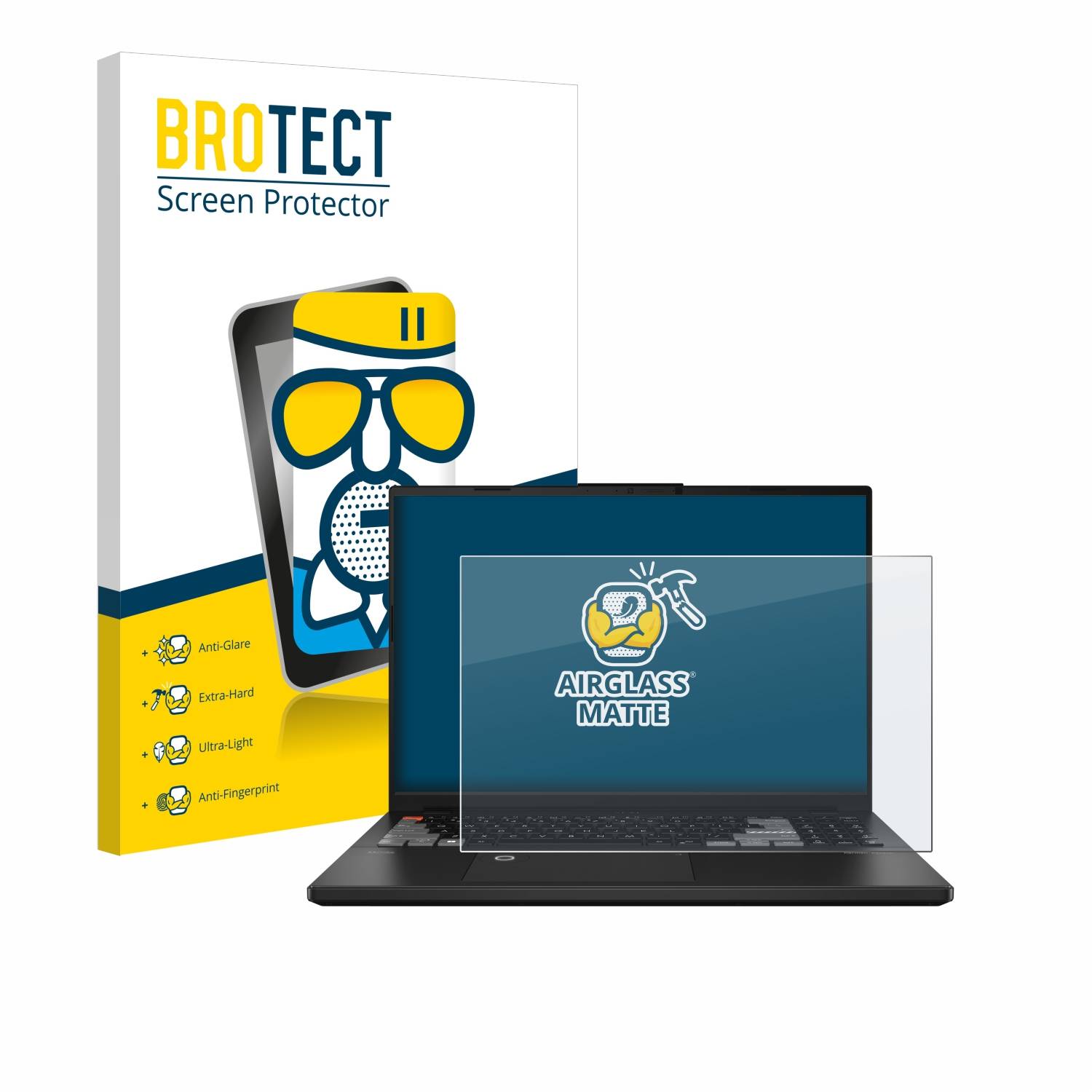 BROTECT AirGlass Matt Glas Schutz Folie für ASUS VivoBook Pro 16X OLED K6604