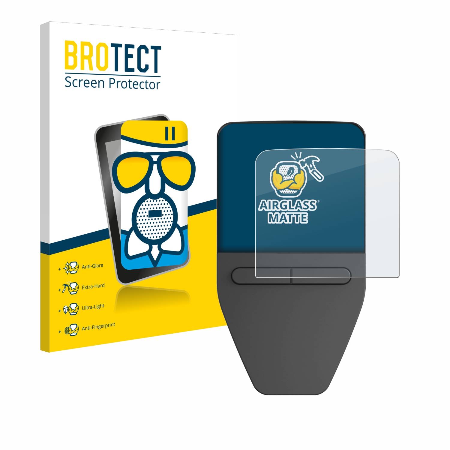 BROTECT AirGlass Flexible Schutz Glas Folie für Trezor Safe 3 Matt Entspiegelt