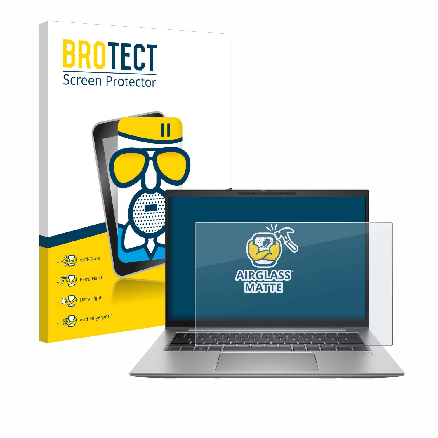 BROTECT AirGlass Flexible Schutz Glas Folie für HP Zbook Firefly 14 G10 Matt Entspiegelt