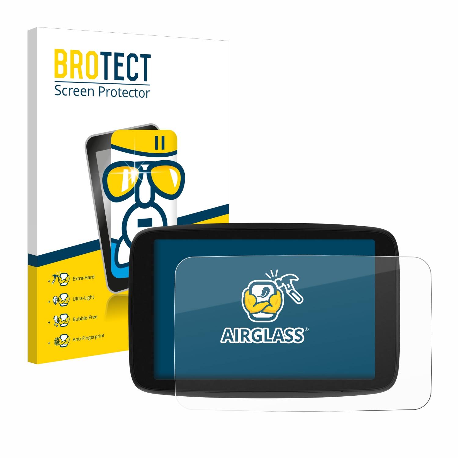 BROTECT AirGlass Glas Panzer-Folie für TomTom Go Navigator 6 PKW-Navigationsgerät - Schutzglas