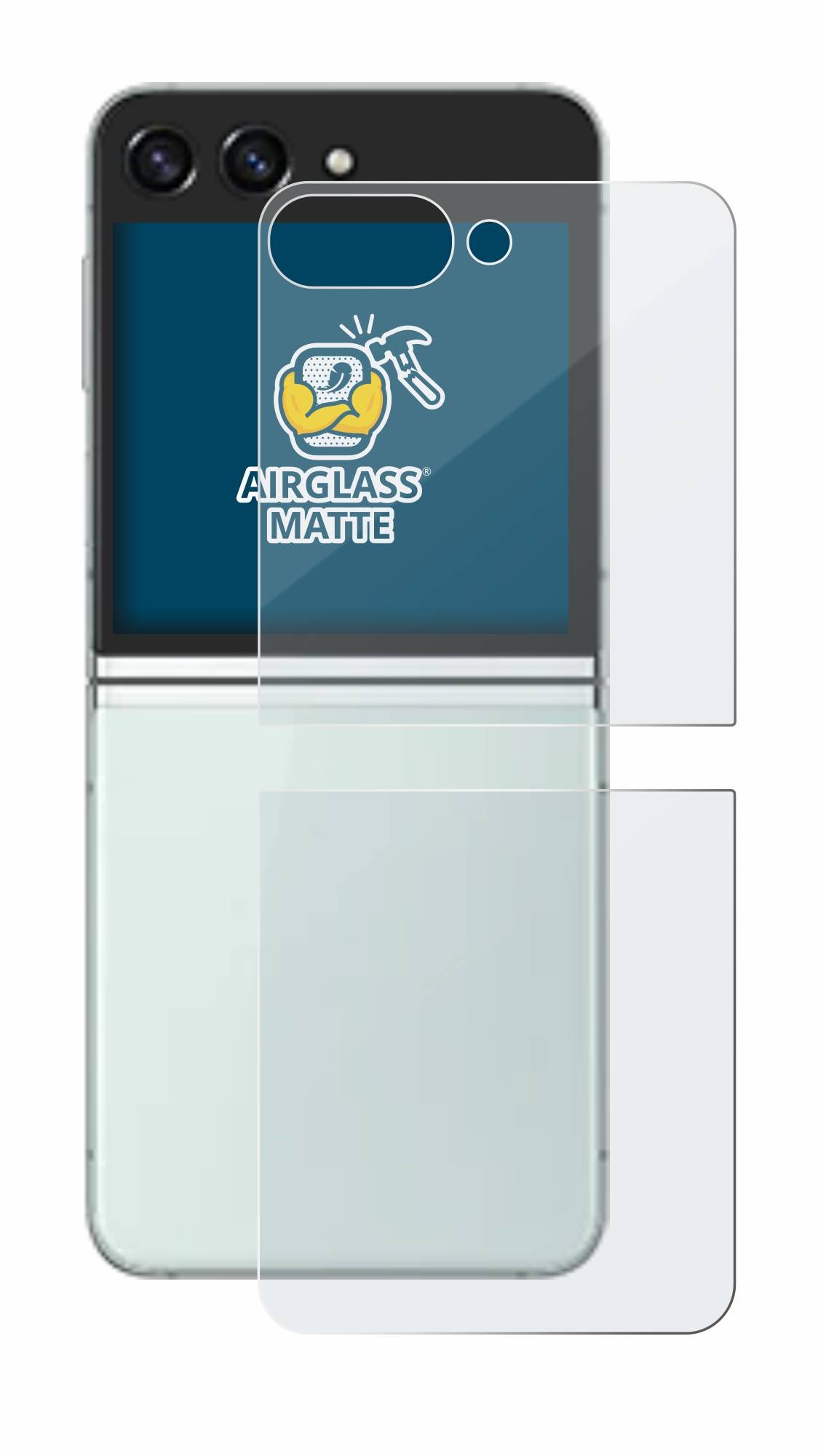 BROTECT AirGlass Matt Glas Panzer Folie für Samsung Galaxy Z Flip 5 (Rückseite)