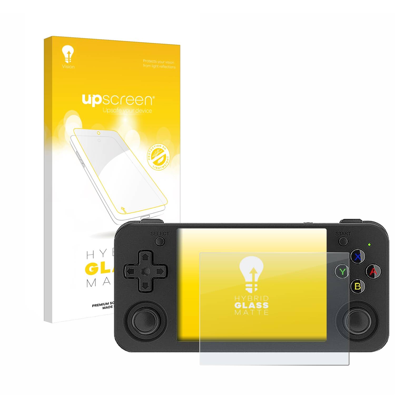 upscreen Hybrid Glas Matt Schutz-Folie für Anbernic RG35XX H