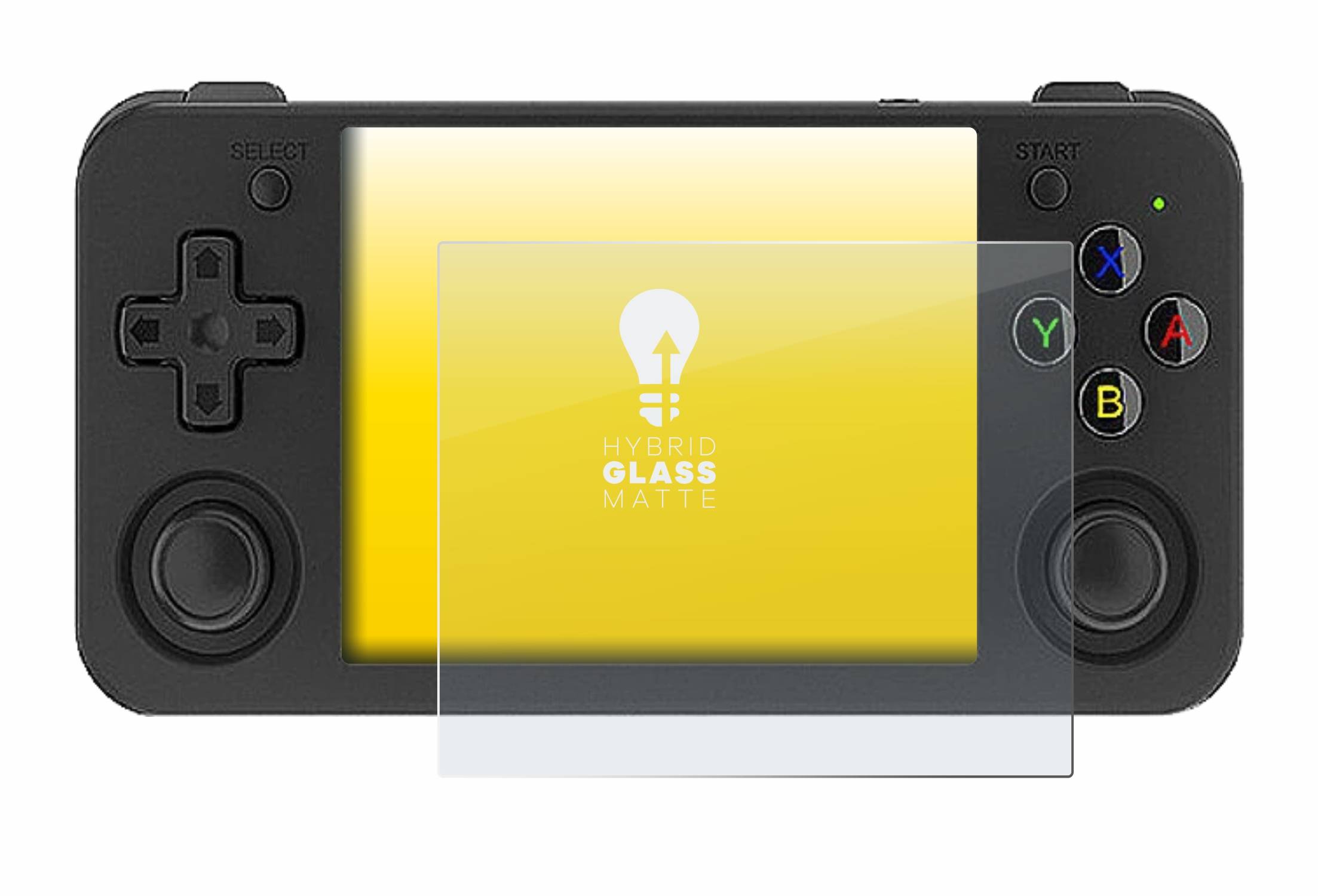 upscreen Hybrid Glas Matt Schutz-Folie für Anbernic RG35XX H