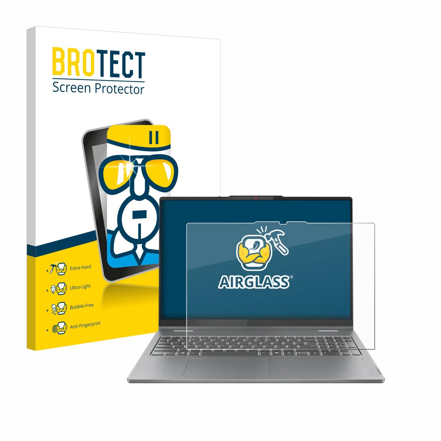 BROTECT AirGlass Glas Schutz-Folie für Lenovo IdeaPad 5 2-in-1 Gen 9 16 - Schutzglas