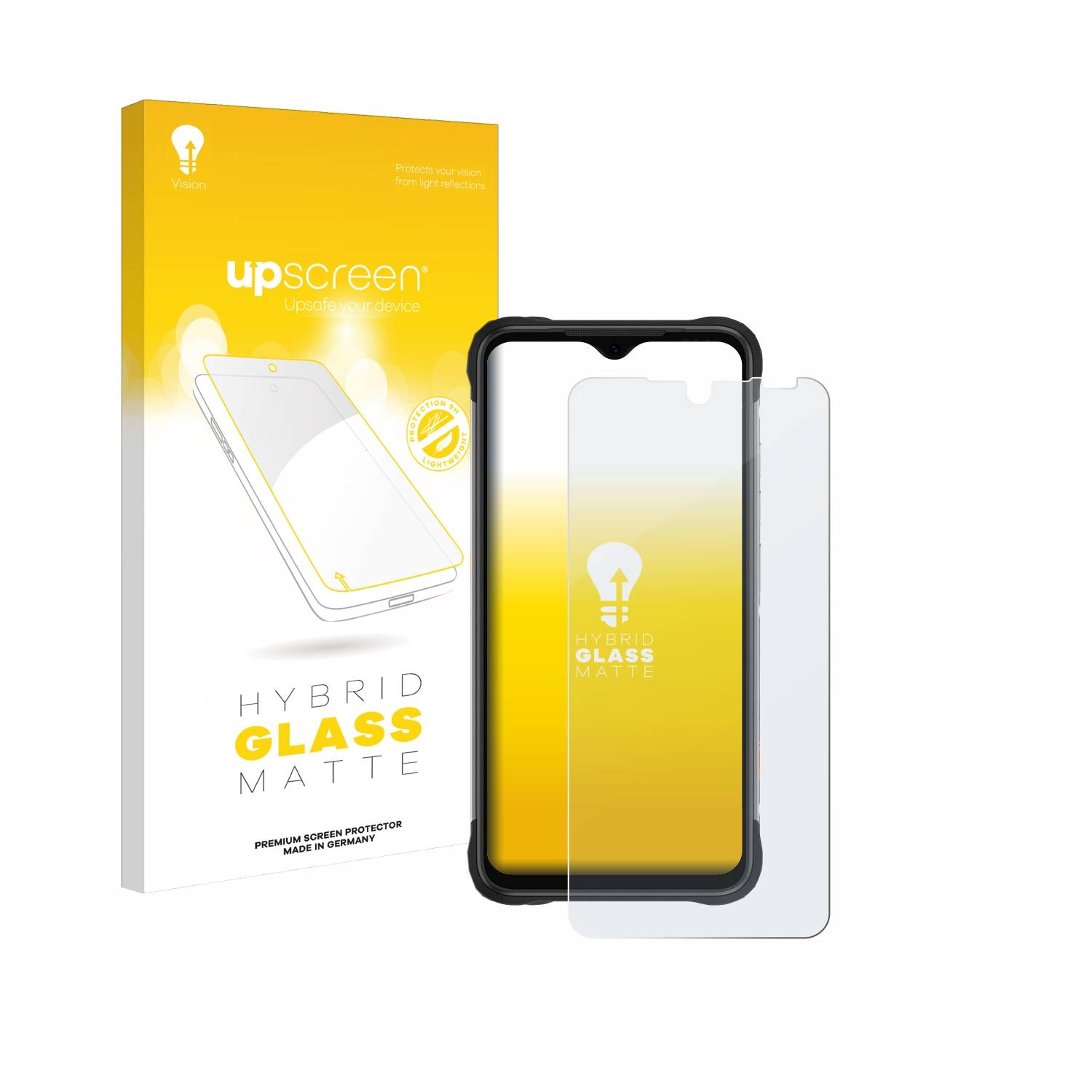 upscreen Hybrid Glas Matt Schutz-Folie für Umidigi Bison X20