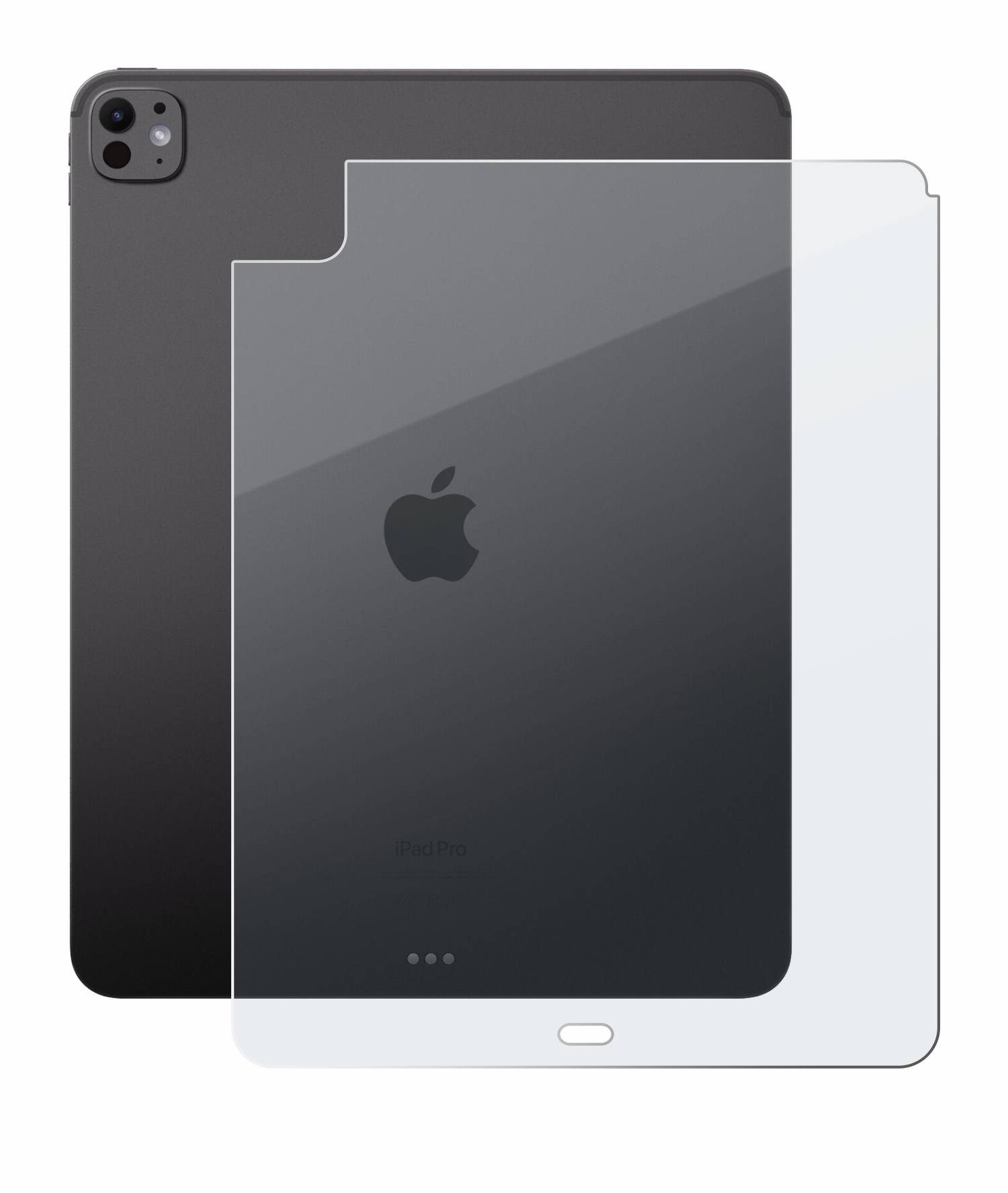 BROTECT AirGlass Matt Glas Schutz Folie für Apple iPad Pro 13 WiFi Cellular 2024 (Rückseite)