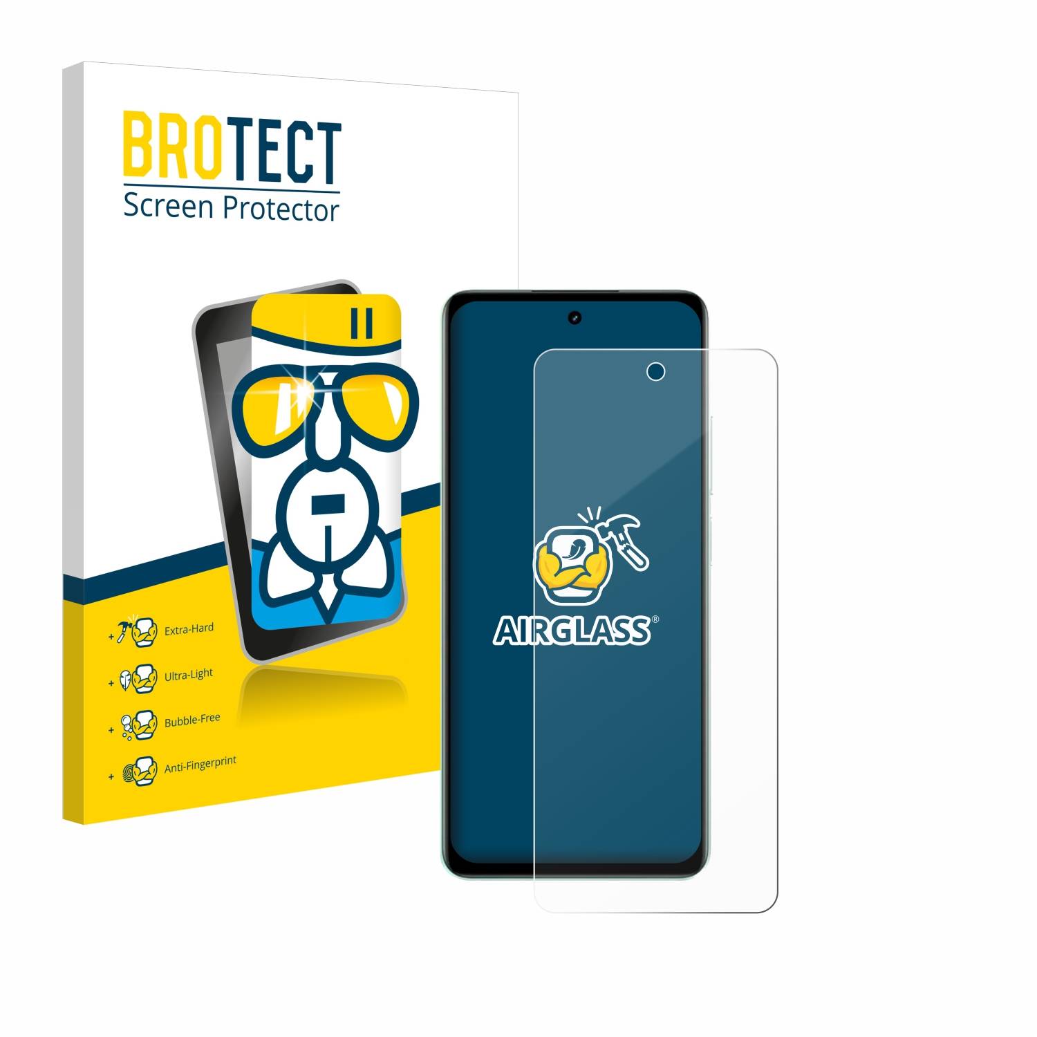 BROTECT AirGlass Glas Schutz-Folie für realme C67 - Schutzglas