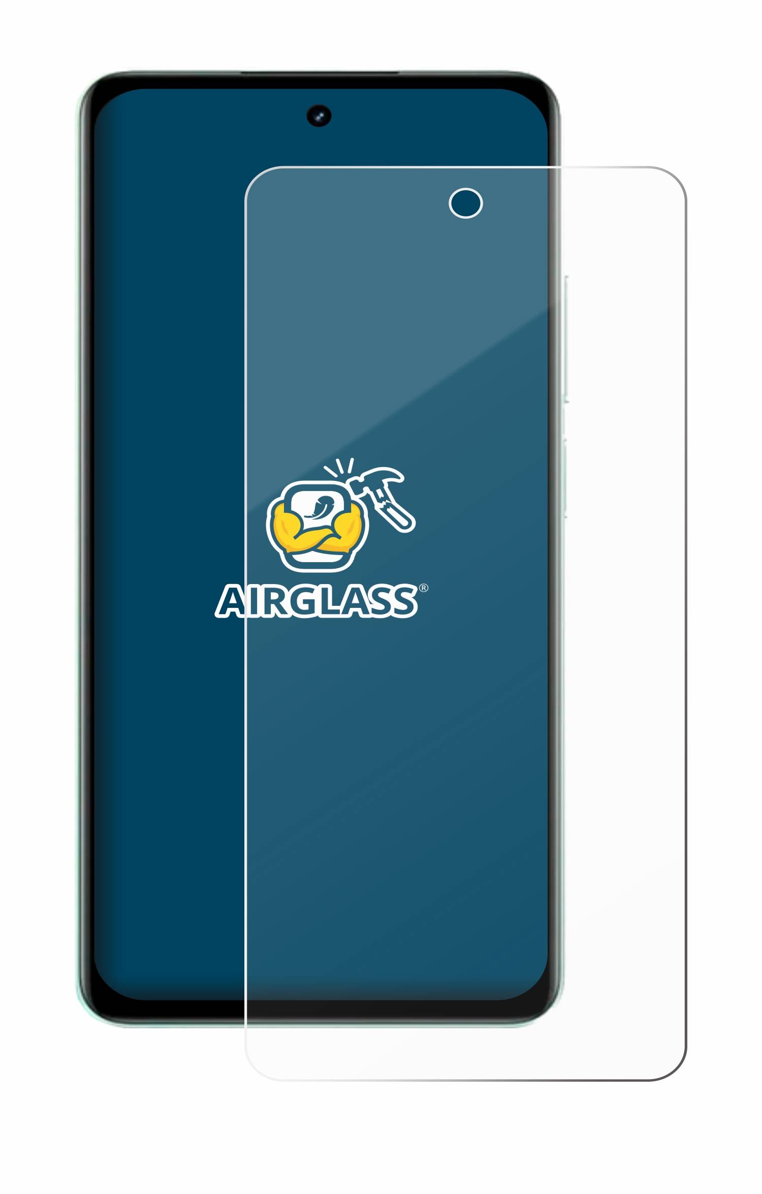 BROTECT AirGlass Glas Schutz-Folie für realme C67 - Schutzglas