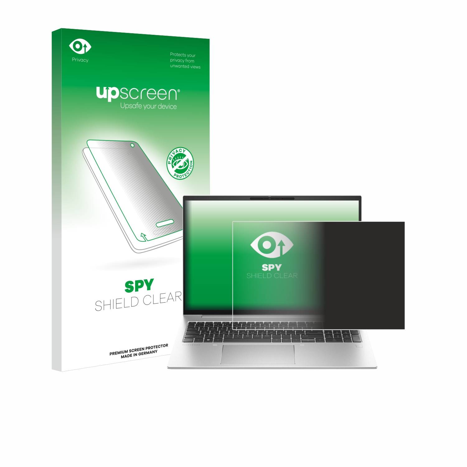 upscreen Blickschutzfolie für HP EliteBook 860 G10 Anti-Spy Privacy Blaulichtschutz Sichtschutzfolie