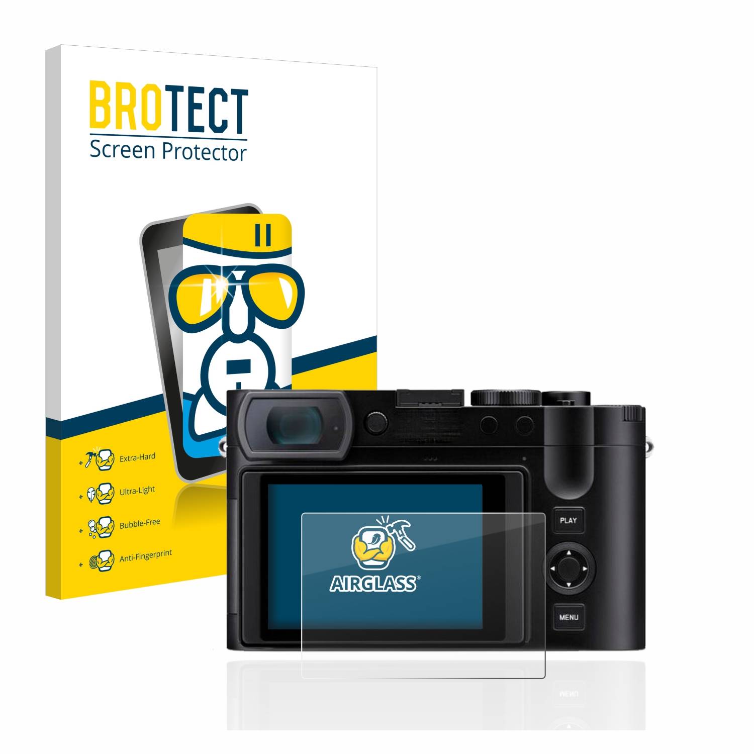 BROTECT AirGlass Flexible Schutz Glas Folie für Leica Q3 / Q3 43 Klar Transparent