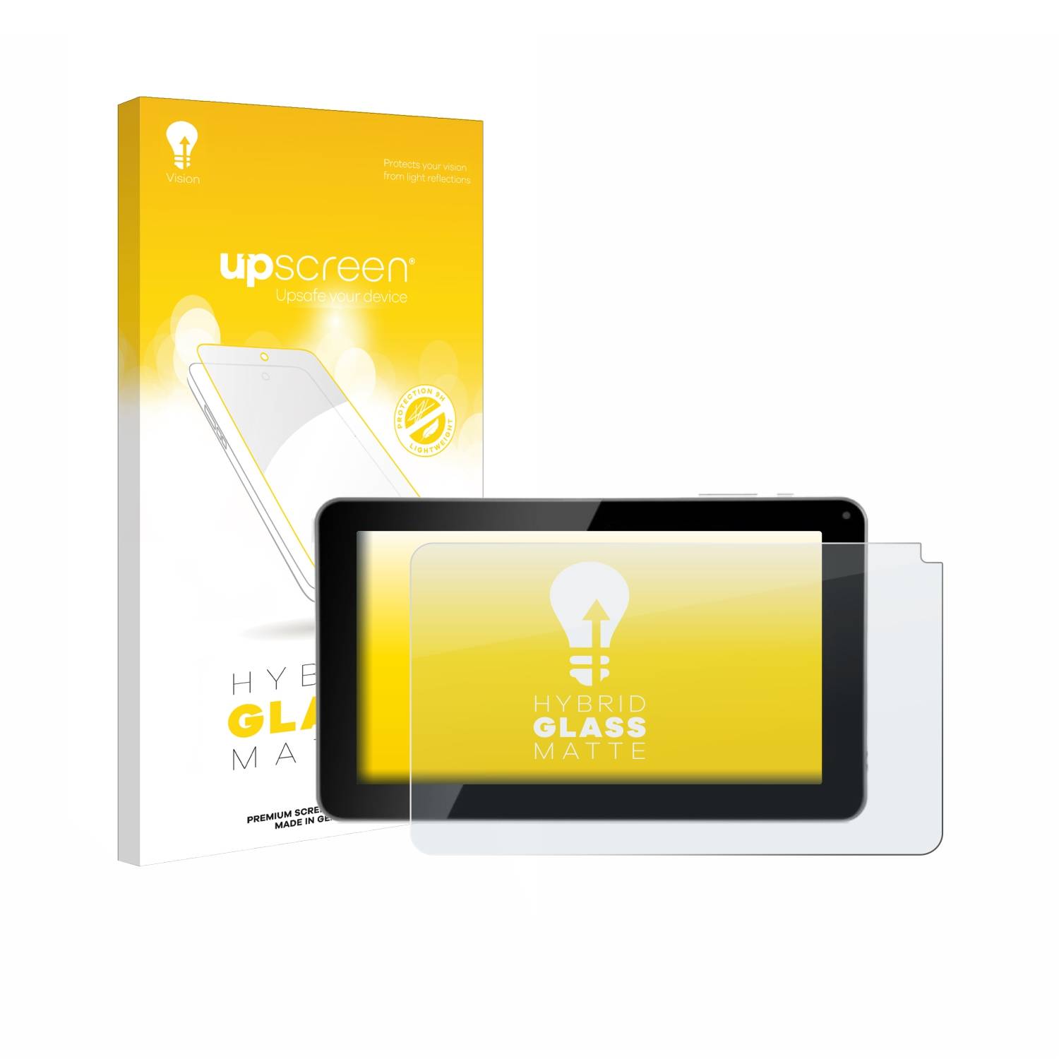 upscreen Flexible Schutz Glas Folie für Kliver Klipad 9" Medium (2014) Schutzglas 9H Hybridglas Matt Entspiegelt
