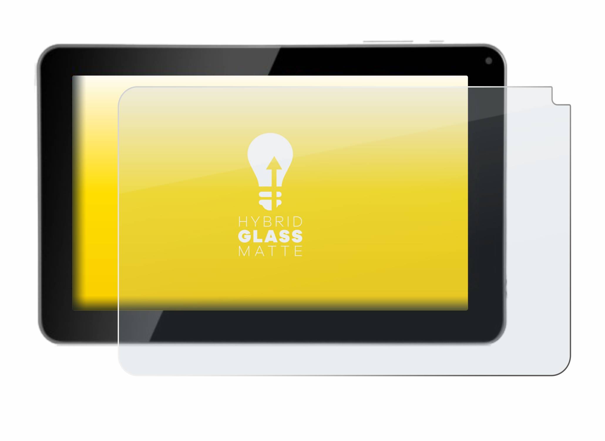 upscreen Flexible Schutz Glas Folie für Kliver Klipad 9" Medium (2014) Schutzglas 9H Hybridglas Matt Entspiegelt