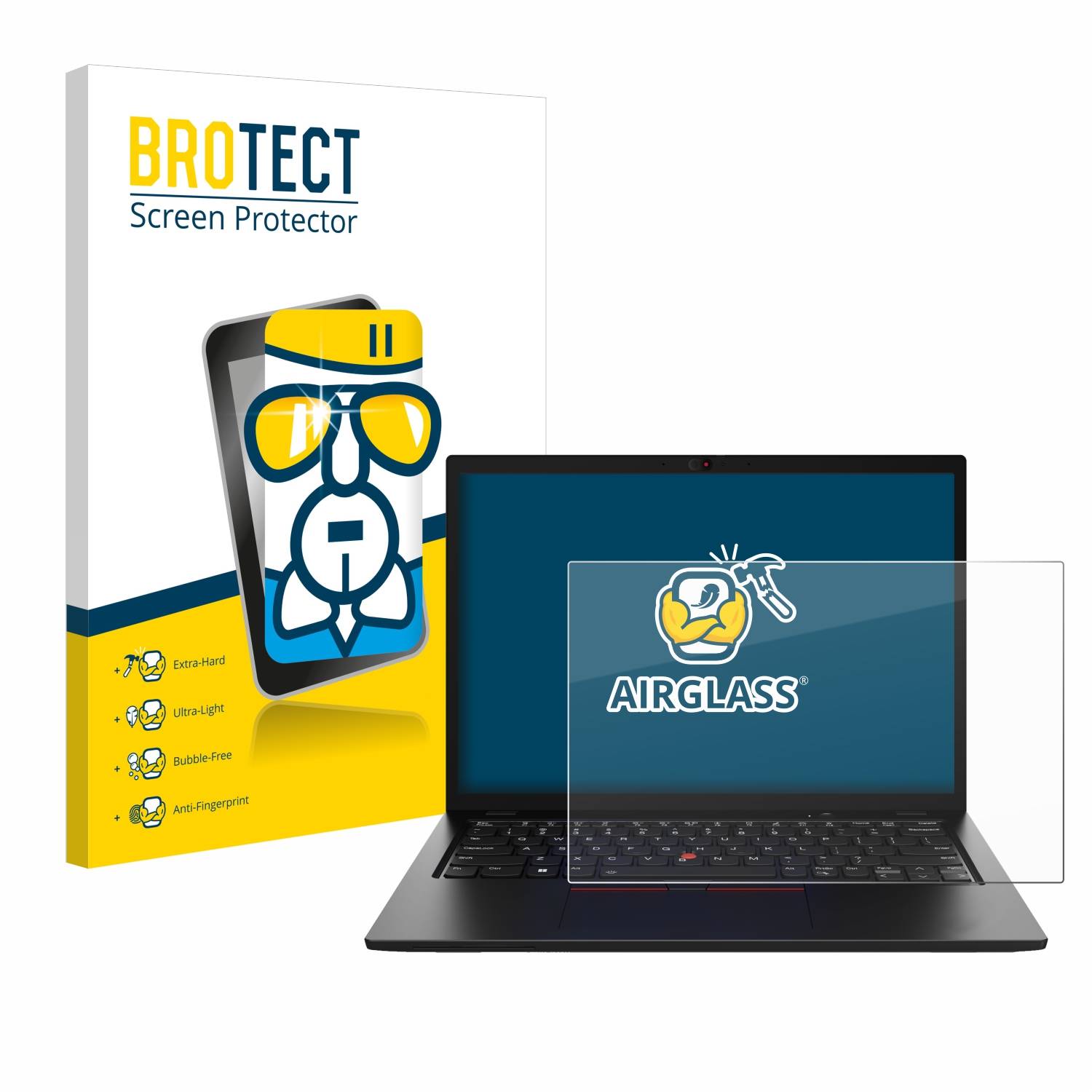 BROTECT AirGlass Glas Panzer-Folie für Lenovo ThinkPad L13 Gen 4 Non-Touch - Schutzglas