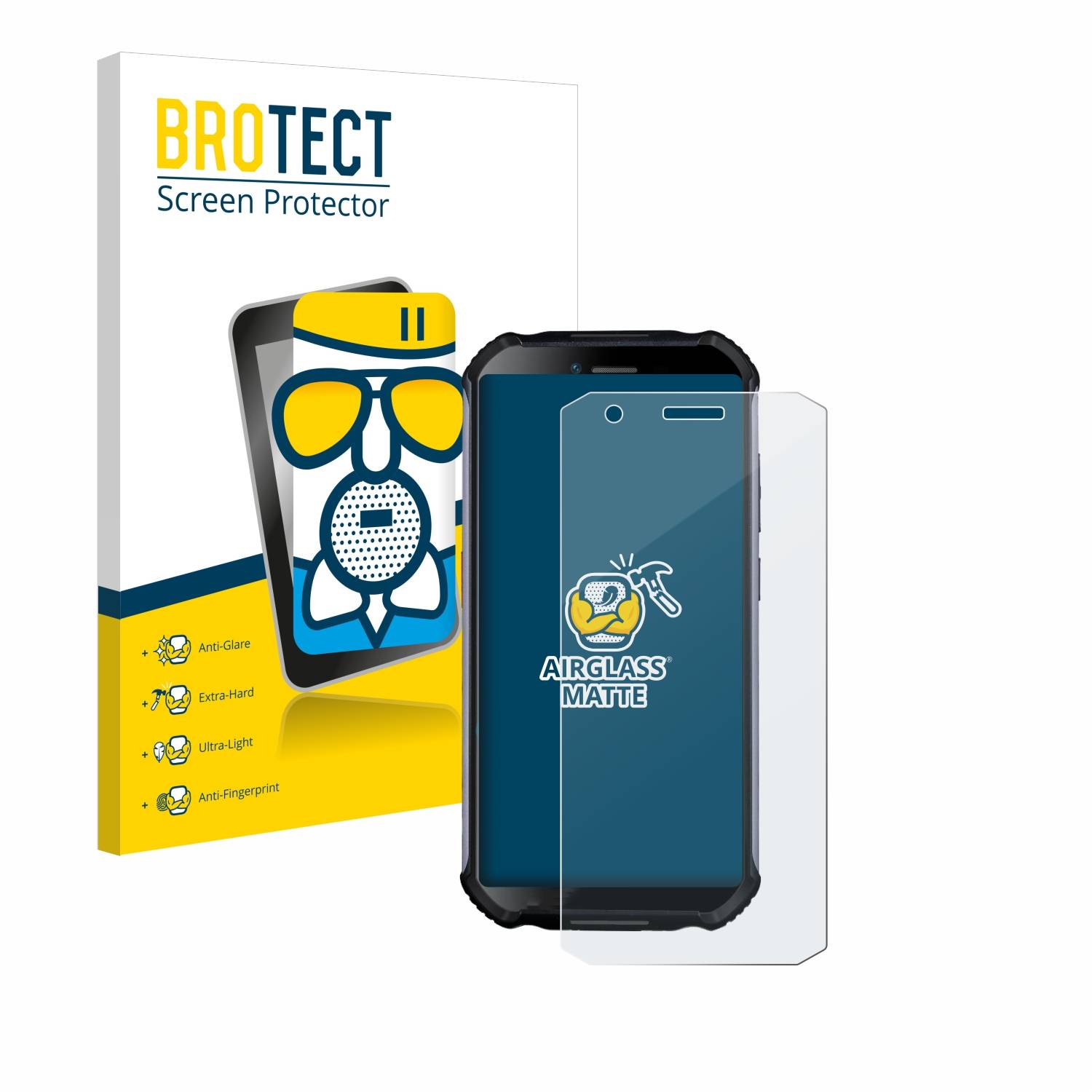 BROTECT AirGlass Flexible Schutz Glas Folie für Doogee S41 Plus Matt Entspiegelt