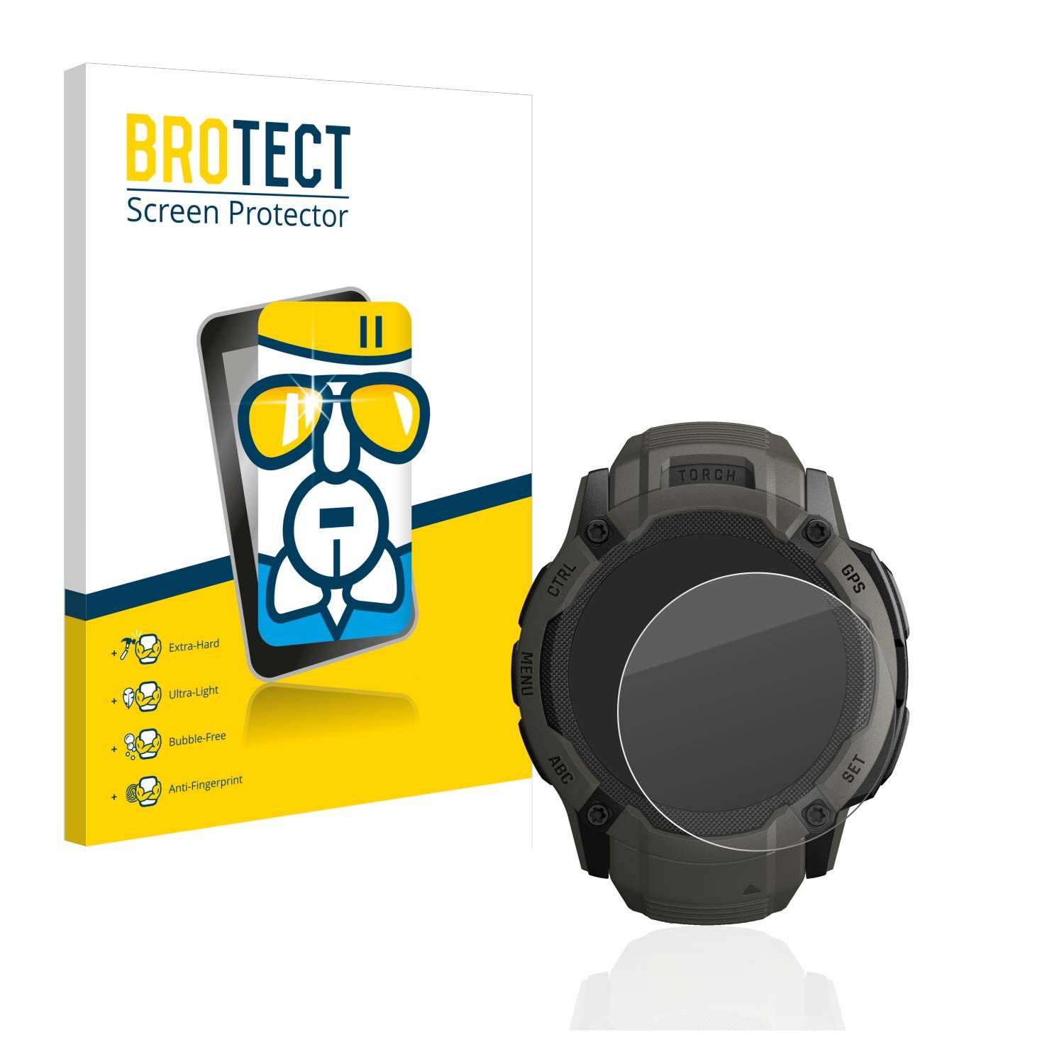 BROTECT AirGlass Glas Schutz-Folie für Garmin Instinct 2X Solar - Schutzglas