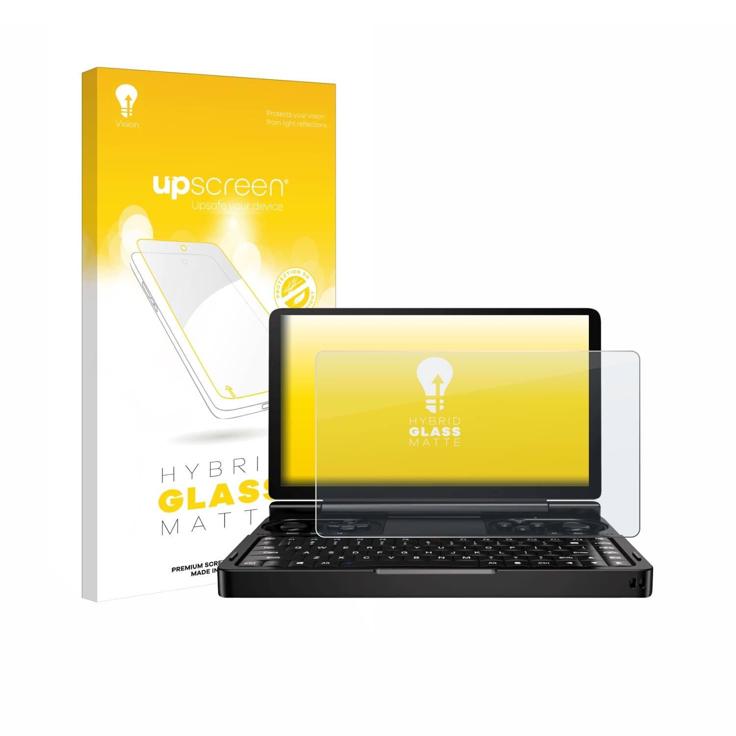 upscreen Hybrid Glas Matt Schutz-Folie für GPD Win Mini (2024)