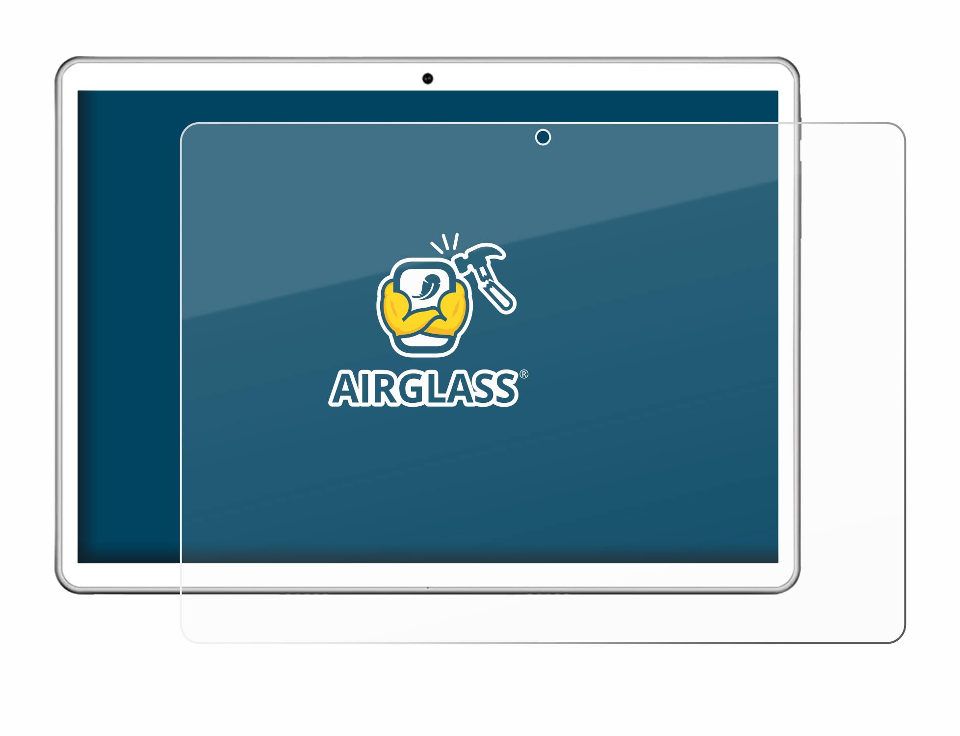 BROTECT AirGlass Flexible Schutz Glas Folie für niuniutab KT107 Klar Transparent