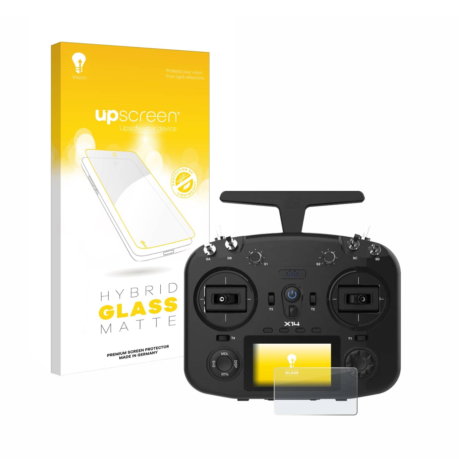 upscreen Flexible Schutz Glas Folie für FrSky TWIN X14 Schutzglas 9H Hybridglas Matt Entspiegelt