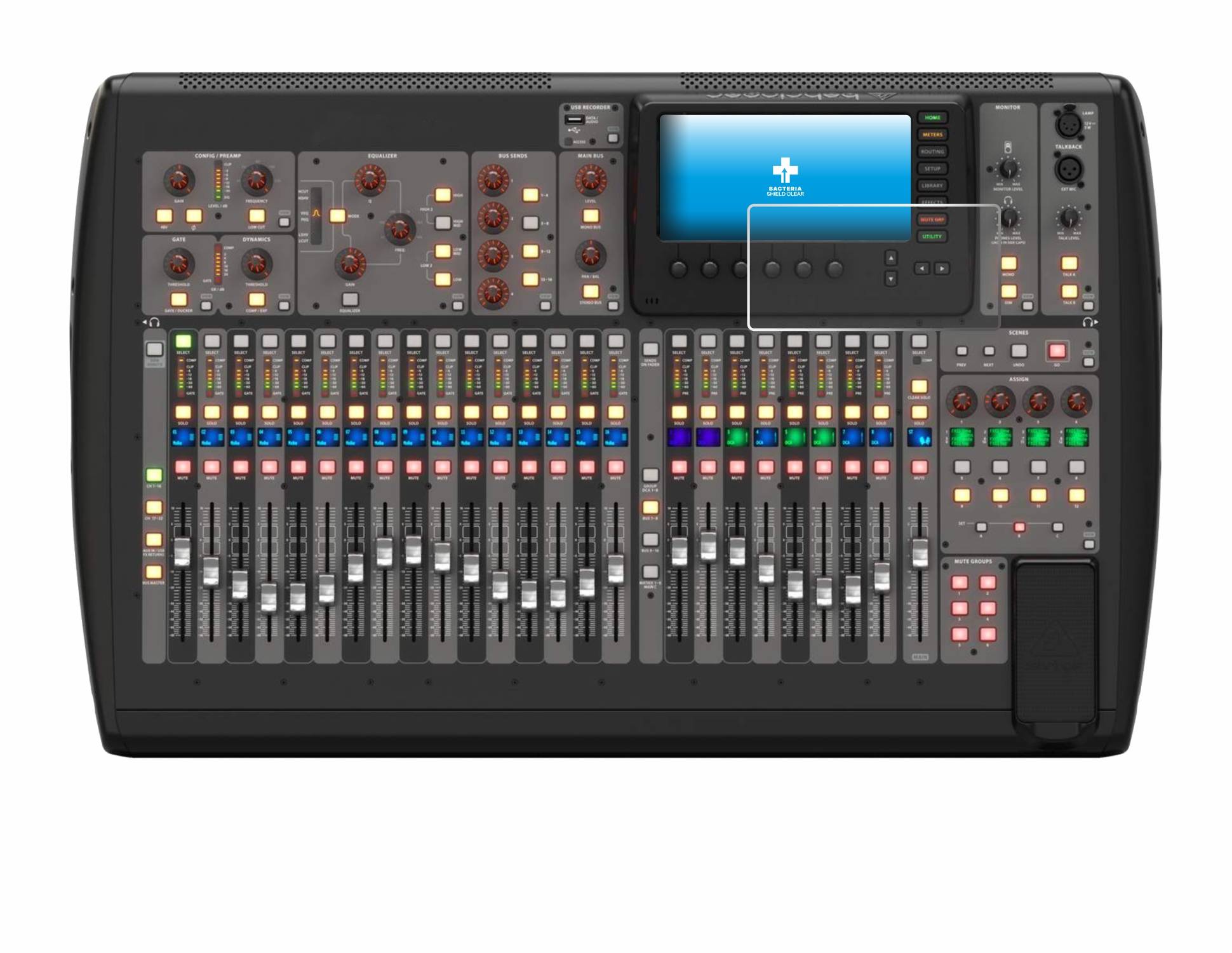 upscreen Schutzfolie für Behringer X32 Antibakterielle Folie Klar Anti-Kratzer