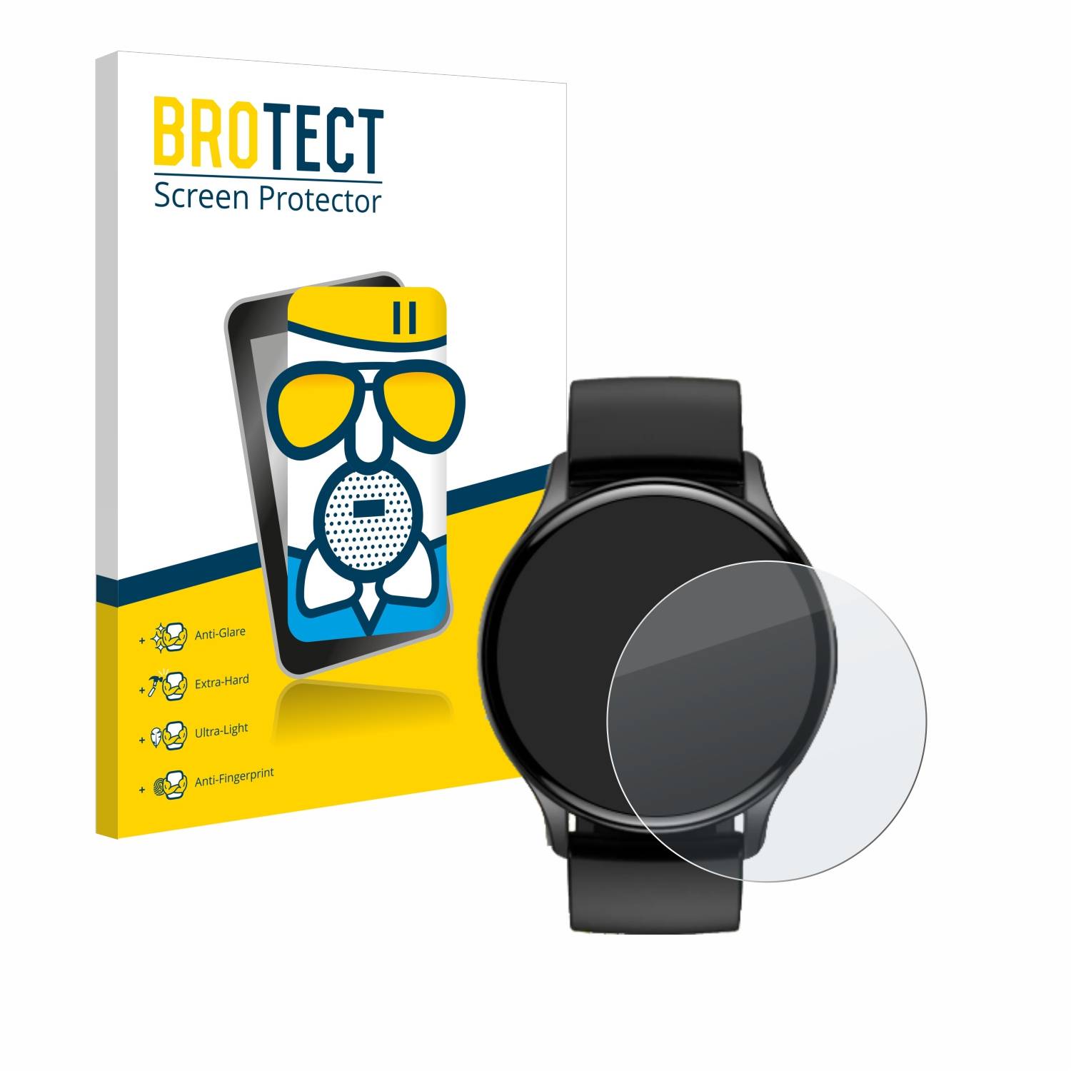BROTECT AirGlass Flexible Schutz Glas Folie für Sross Smartwatch 1.43" Matt Entspiegelt