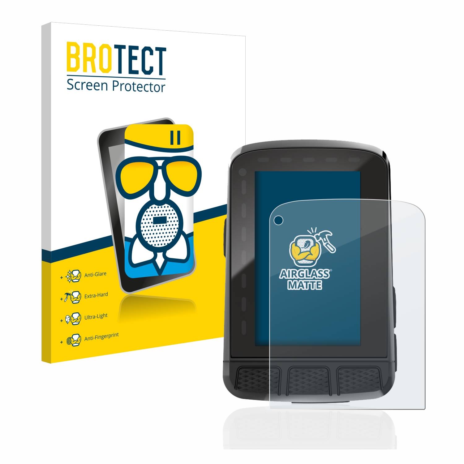 BROTECT AirGlass Flexible Schutz Glas Folie für Wahoo Elemnt Roam 2 Matt Entspiegelt