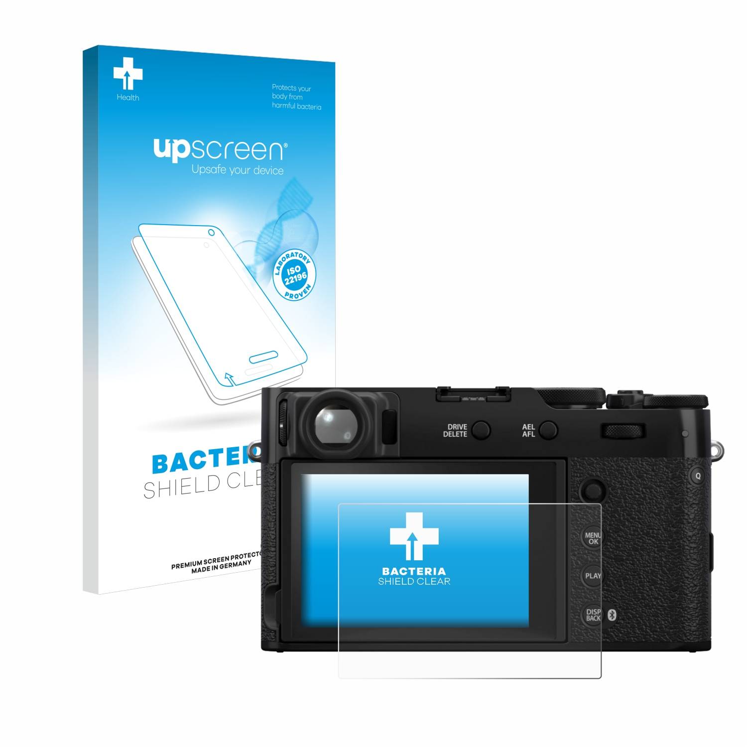 upscreen Bacteria Shield Schutzfolie für Fujifilm X100VI - Antibakteriell