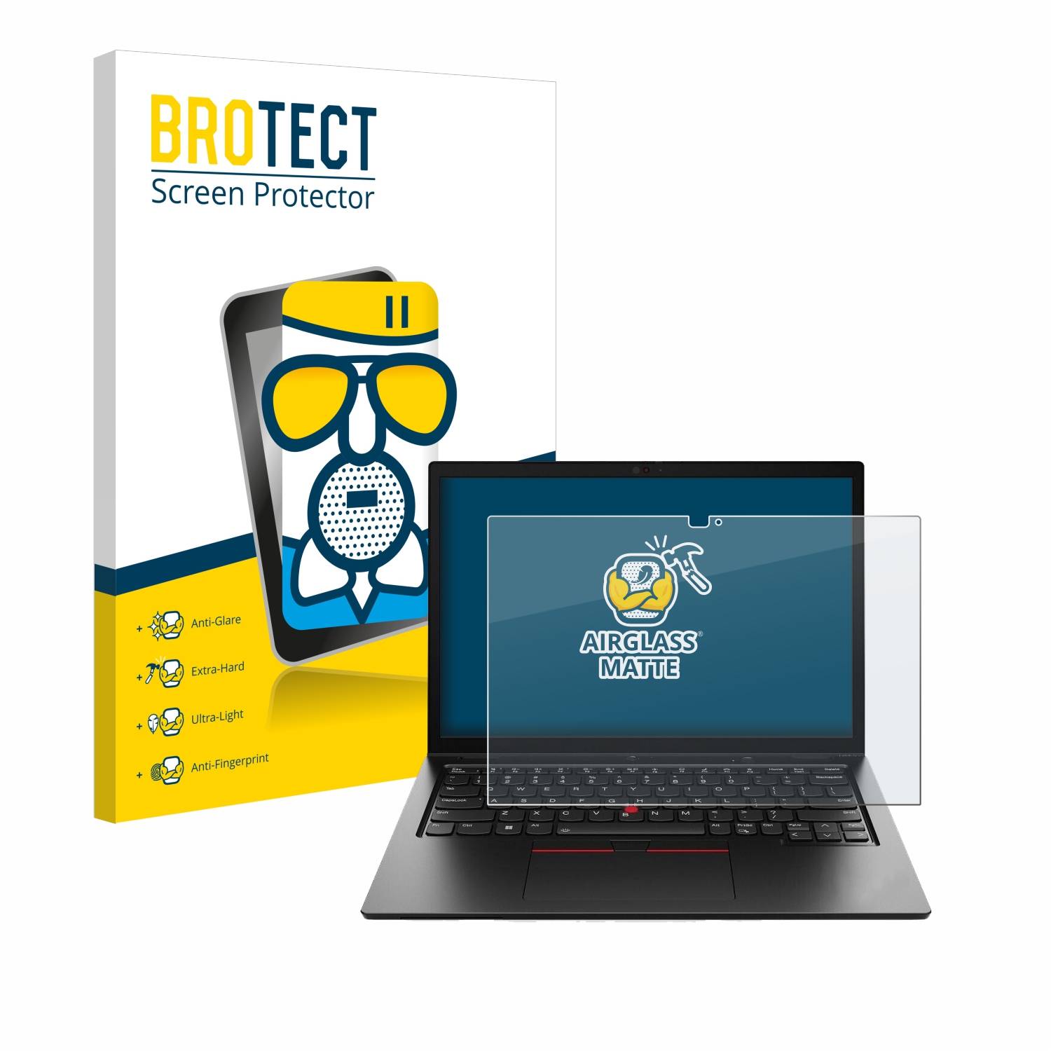 BROTECT AirGlass Matt Glas Schutz Folie für Lenovo ThinkPad L13 2-in-1 Gen 5